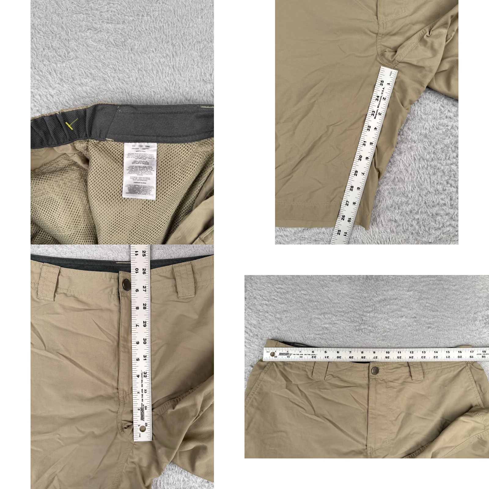 Vintage Columbia Shorts Mens 36 Beige Cargo Nylon Rip-Stop 36x10 Size US 36 / EU 52 - 8 Thumbnail