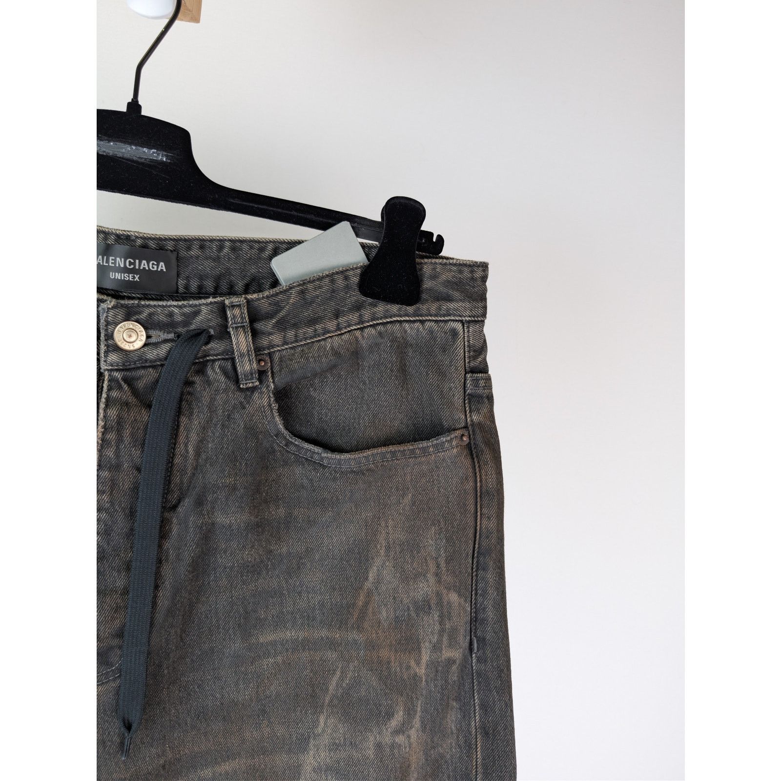 Balenciaga o1rshd1 34-36 Organic Japanese Oversized Denim Baggy Pants Size US 26 / EU 42 - 5 Thumbnail