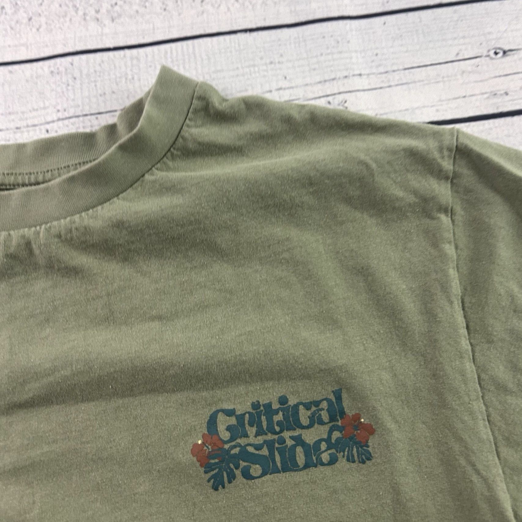 Vintage Critical Slide Short Sleeve Shirt Men's Large Green Size US L / EU 52-54 / 3 - 2 Thumbnail