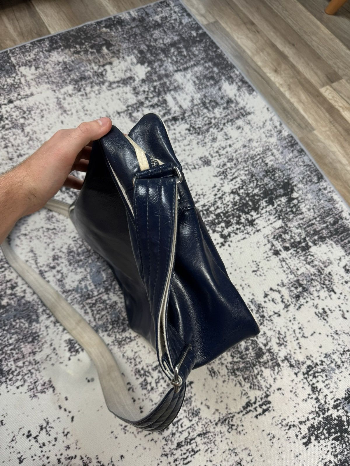 Fred Perry × Vintage 🔥RARE🔥 Vintage Fred Perry Leather Bag Navy Size ONE SIZE - 4 Thumbnail