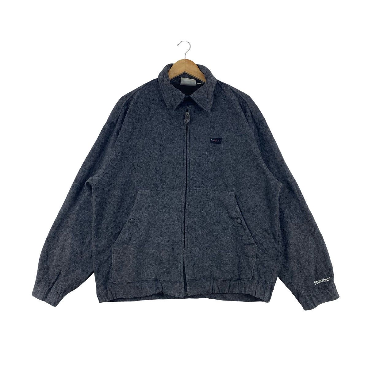 Reebok Vintage REEBOK GOLF Fleece Jacket Full Zip Bomber Windbreake Size US L / EU 52-54 / 3 - 1 Thumbnail