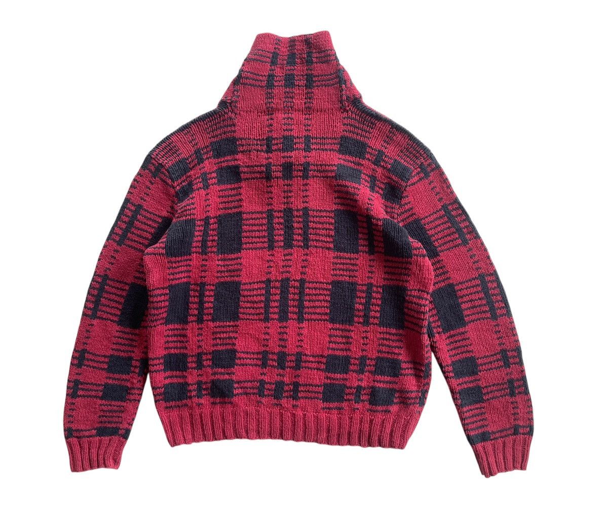 Polo Ralph Lauren RARE❗️Vintage Polo RL Plaid High Neck Sweater Size US XL / EU 56 / 4 - 5 Thumbnail