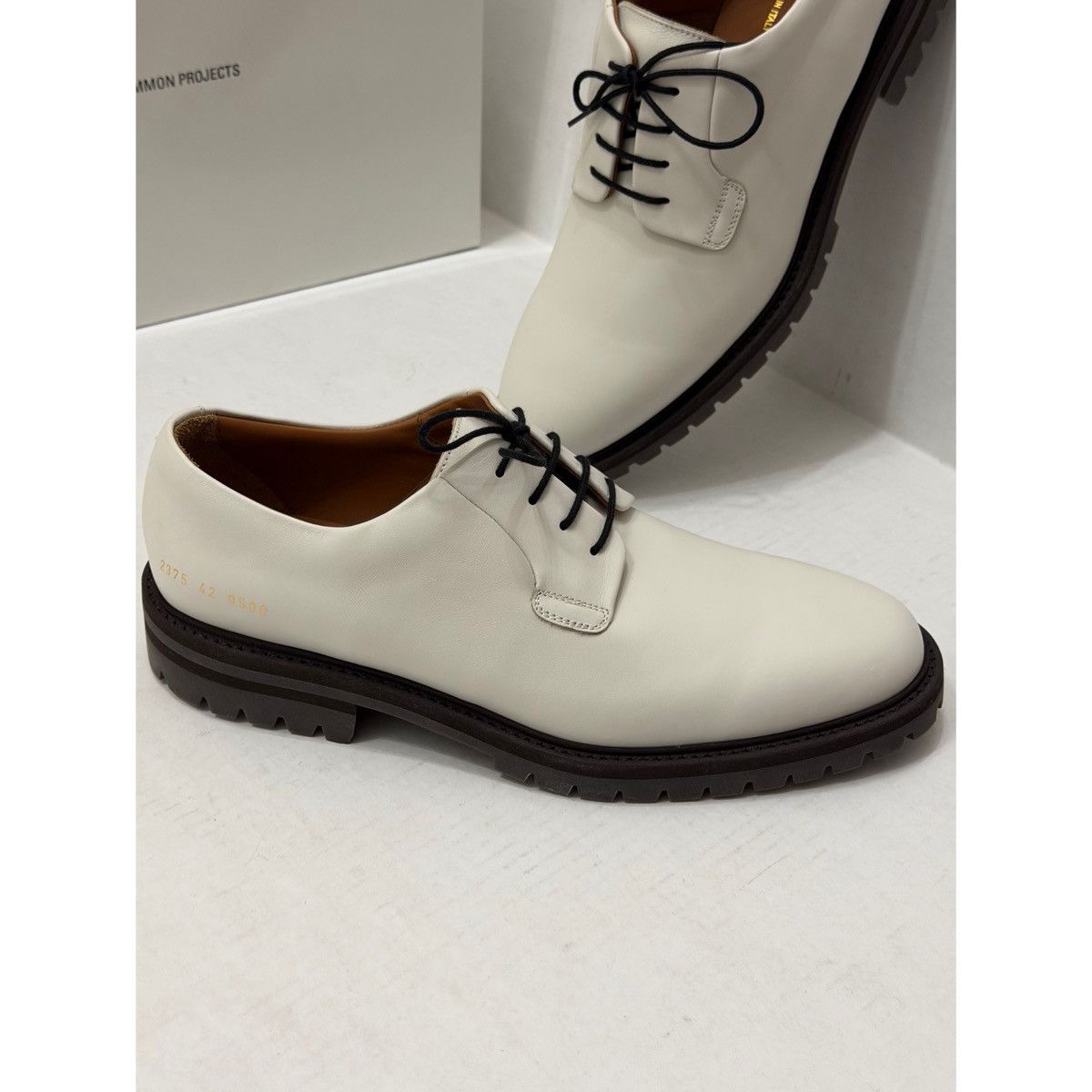 Common Projects COMMON PROJECTS WHITE DERBY SHOES Size US 9 / EU 42 - 7 Thumbnail