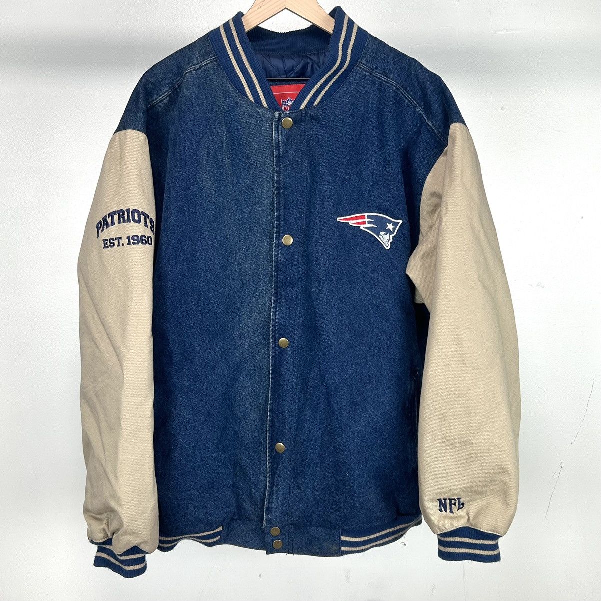 Dunbrooke New England store Patriots 90s Varsity Jacket Autographed