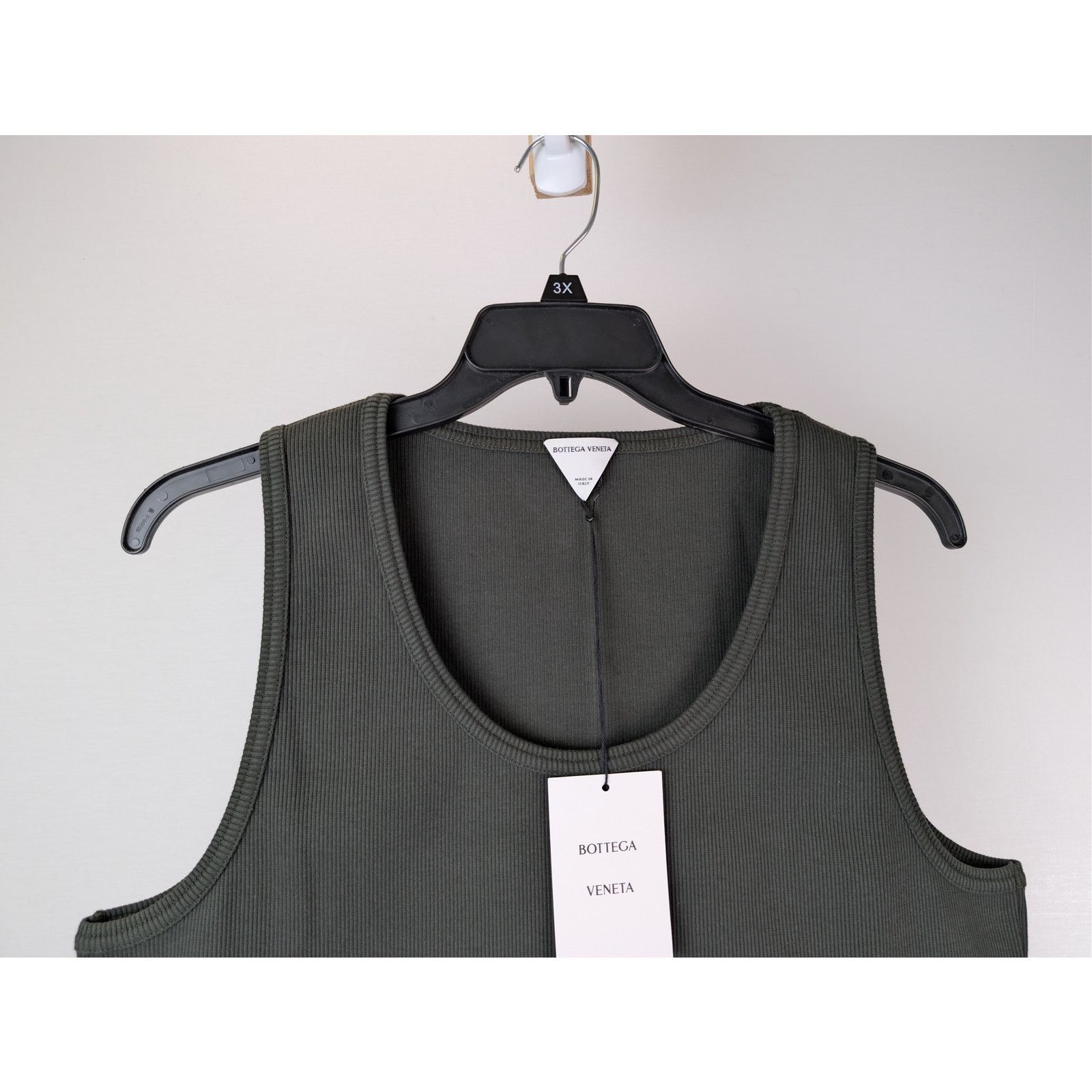Bottega Veneta o1rshd1 Stretch Cotton Rib Tank Top in Dark Green Size US XL / EU 56 / 4 - 3 Thumbnail