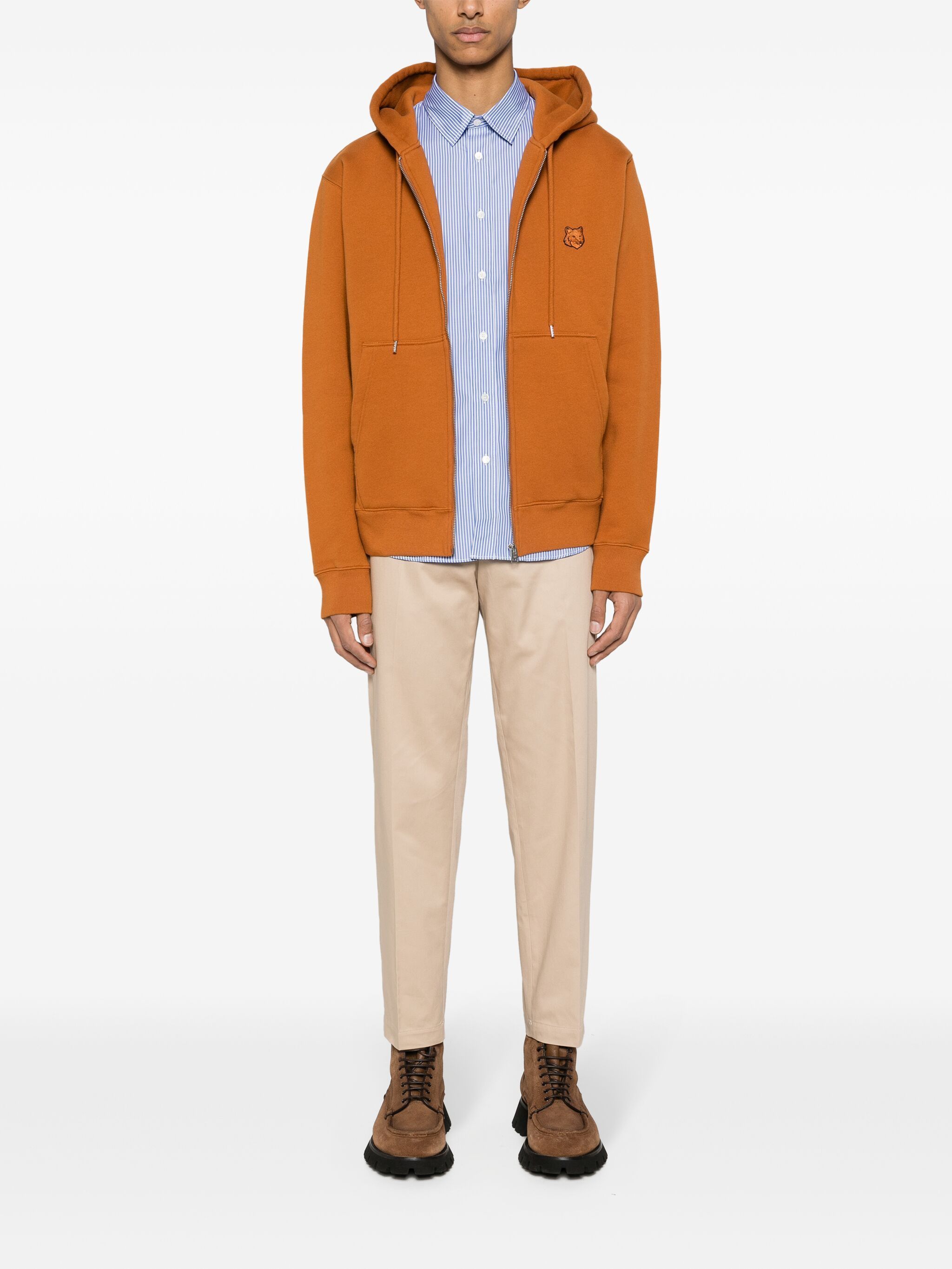 Maison Kitsune o1s22i1n1124 Chino Gabardina Pant in Beige Size US 28 / EU 44 - 2 Thumbnail