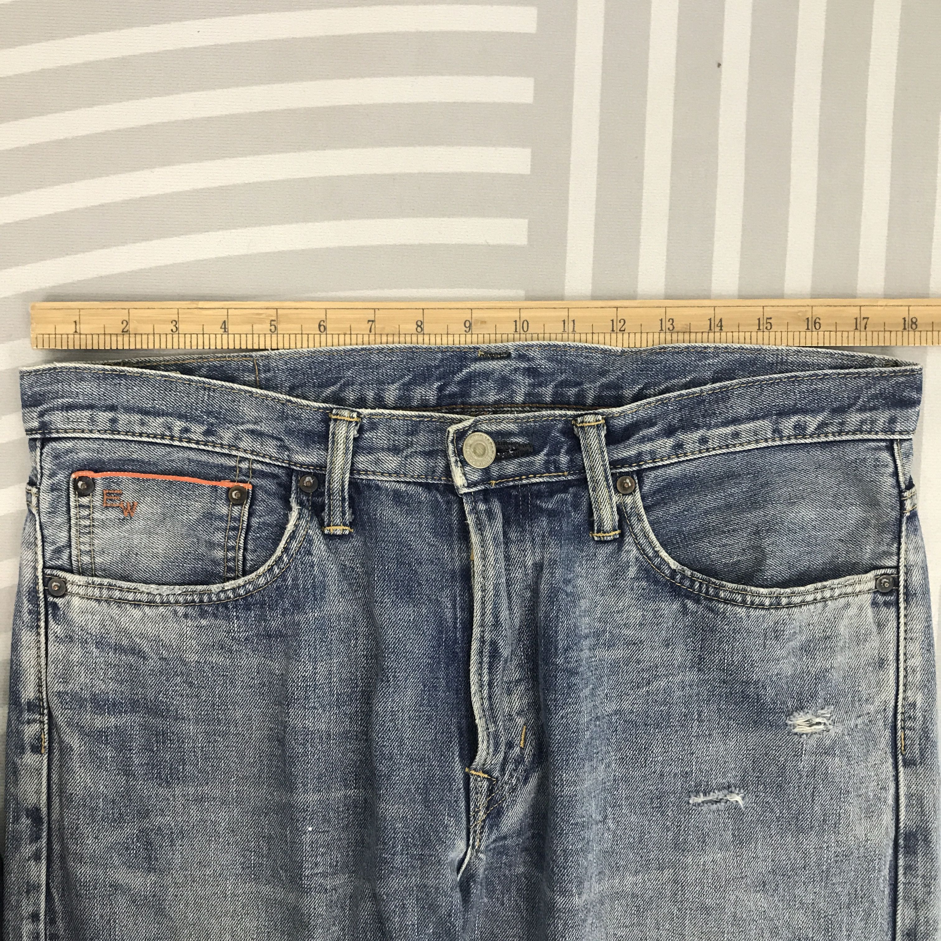 Edwin × Vintage Vintage Edwin Distressed design Japan Jeans pants Size US 33 - 7 Thumbnail