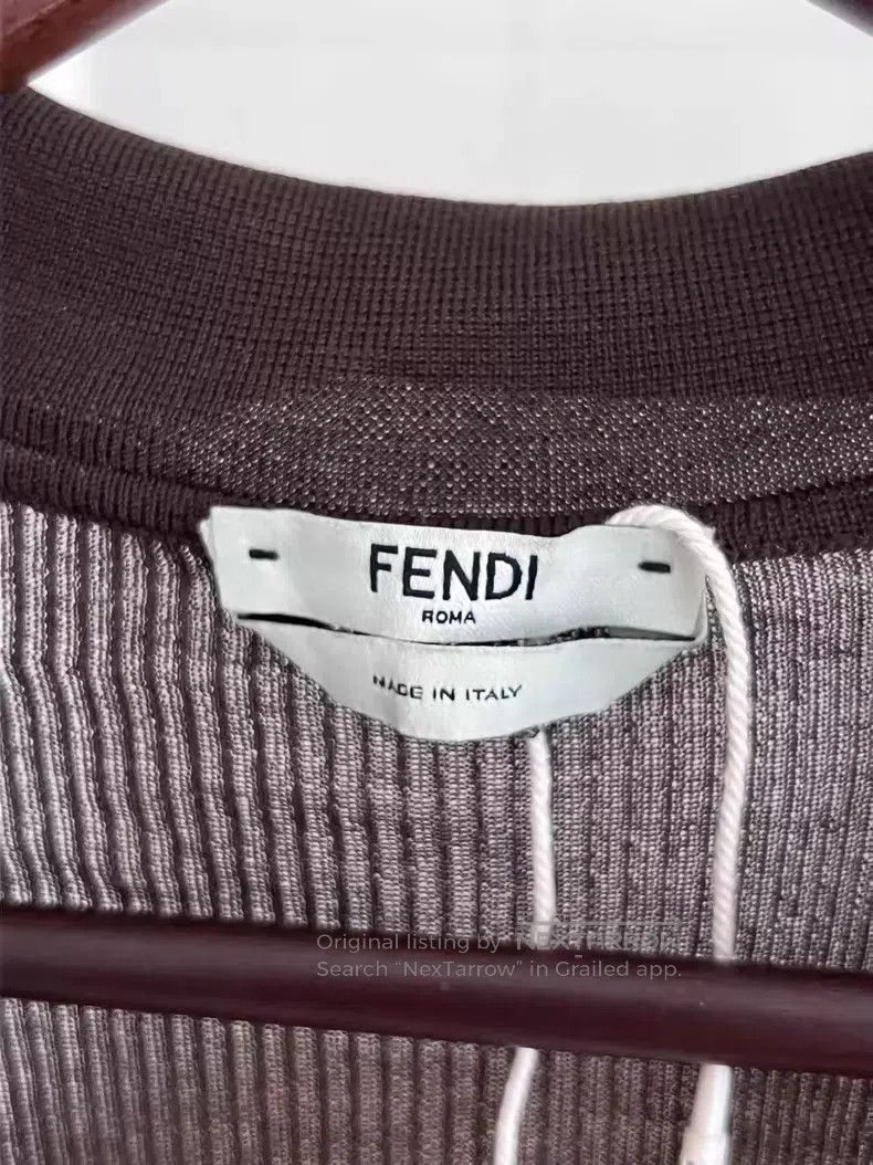 Fendi Fendi Slim Fit Multicolored Knit Top Size S / US 4 / IT 40 - 3 Thumbnail