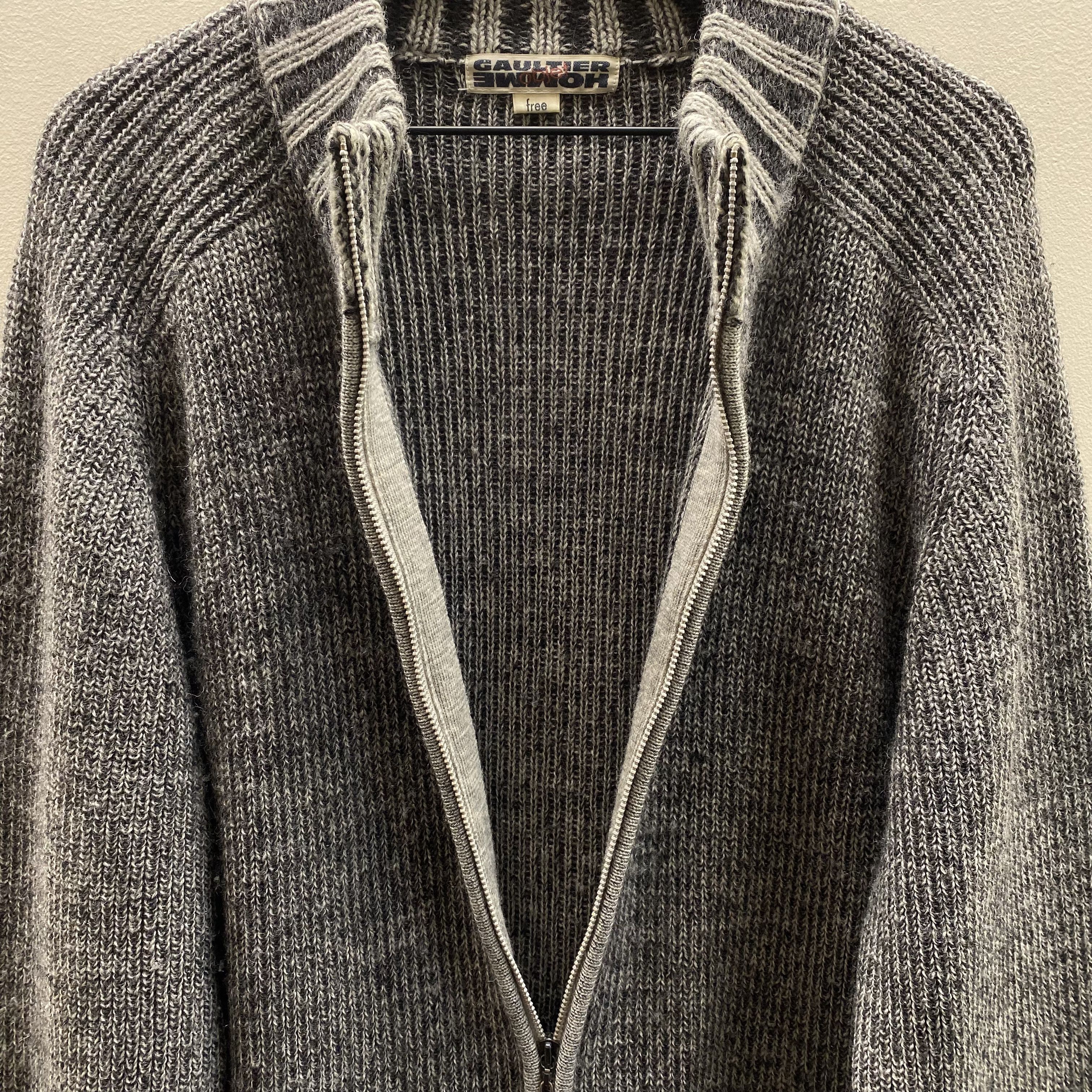 Jean Paul Gaultier Jean Paul Gaultier Homme Object Zip-Up Knit Jacket Size US L / EU 52-54 / 3 - 6 Thumbnail