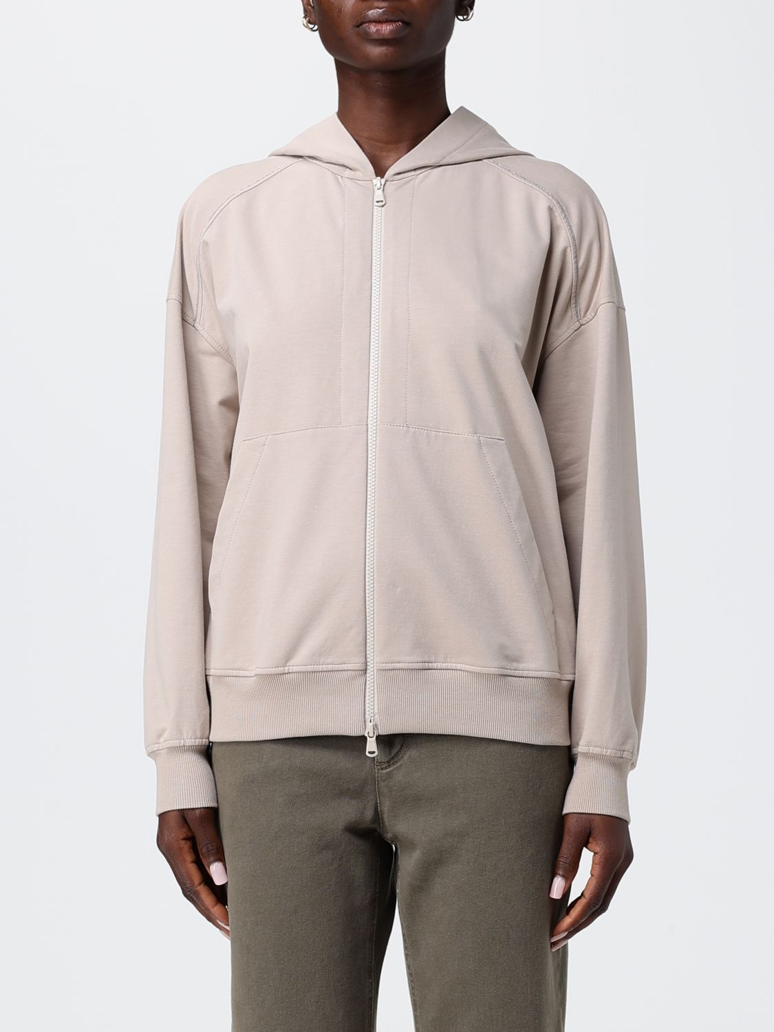 Brunello Cucinelli Brunello Cucinelli Sweatshirt Woman Beige Size XS / US 0-2 / IT 36-38 - 1 Thumbnail