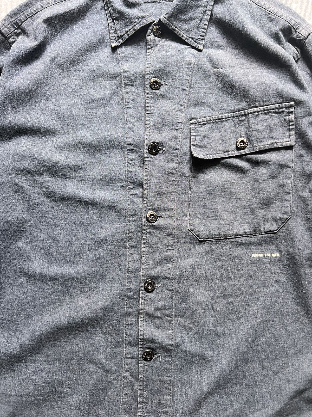 Massimo Osti × Stone Island × Vintage Vtg Stone Island Button Up Light Jacket Size US M / EU 48-50 / 2 - 5 Thumbnail