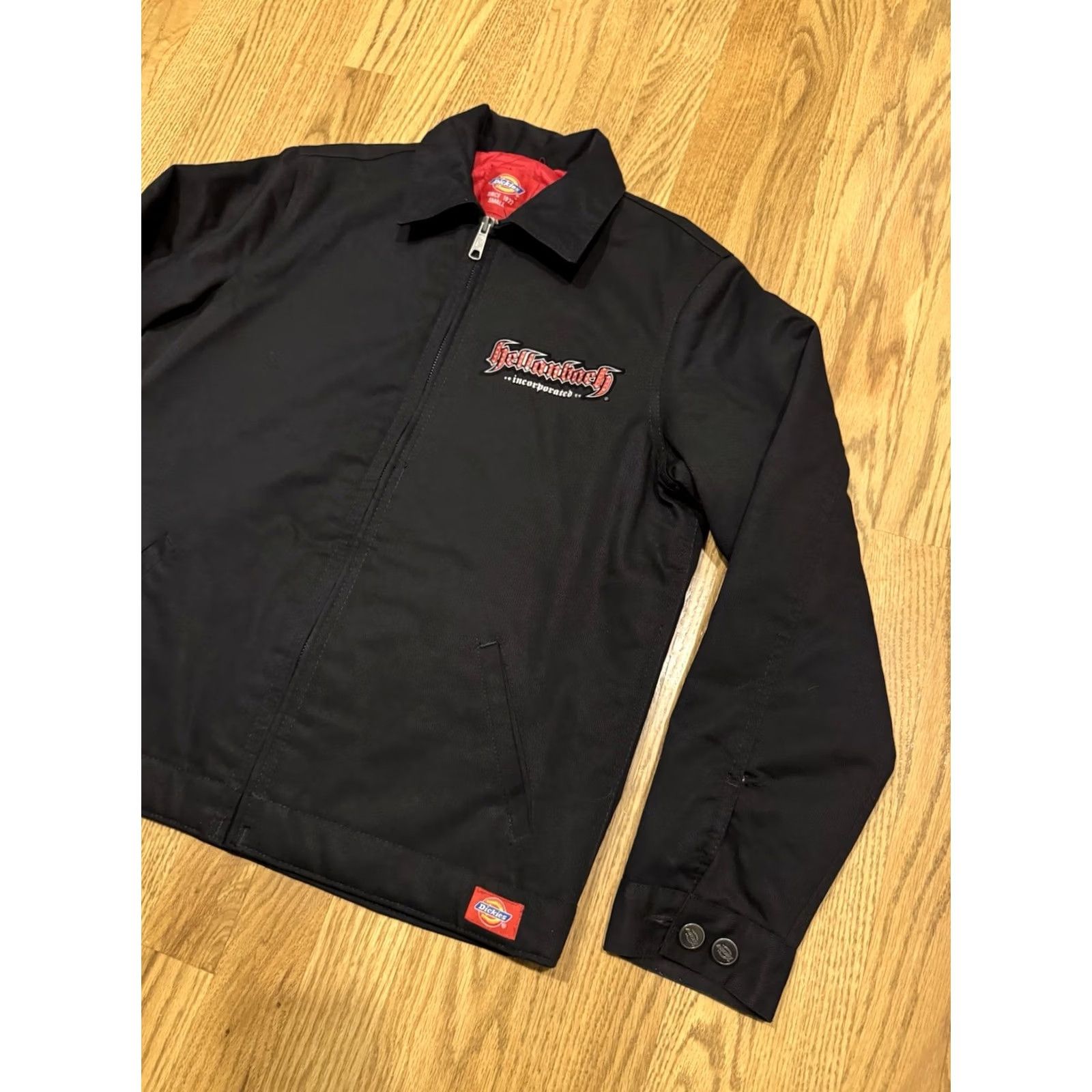 Dickies Dickies Hellanbach Jacket Size S Embroidered Wings Rhinestone Bomber Jacket Black Unisex Adults Zip Full Zip Pockets Logo Collar Style Wing Size US S / EU 44-46 / 1 - 4 Thumbnail