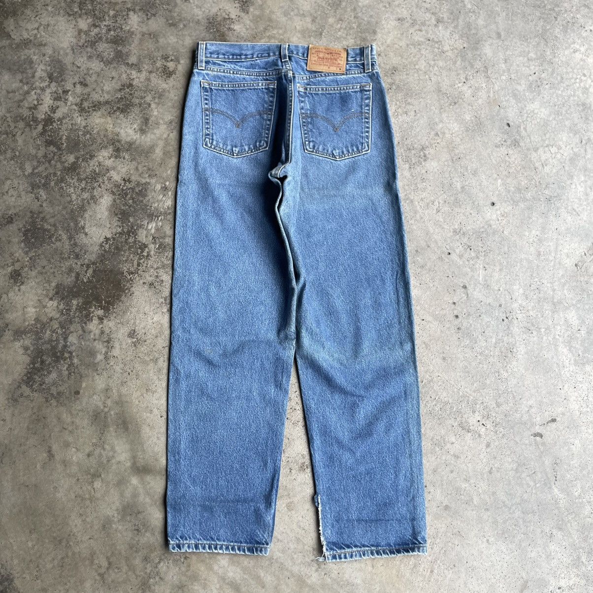 Levi's Vintage Clothing 🔥Vintage 90s Levis Stoned Washed Loose Fit Denim Jeans Size US 31 - 4 Thumbnail