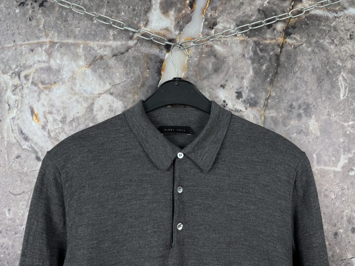 Reiss Nigel Hall Men’s Long Sleeve Polo Sweater Dark Gray Size M Size US M / EU 48-50 / 2 - 2 Thumbnail