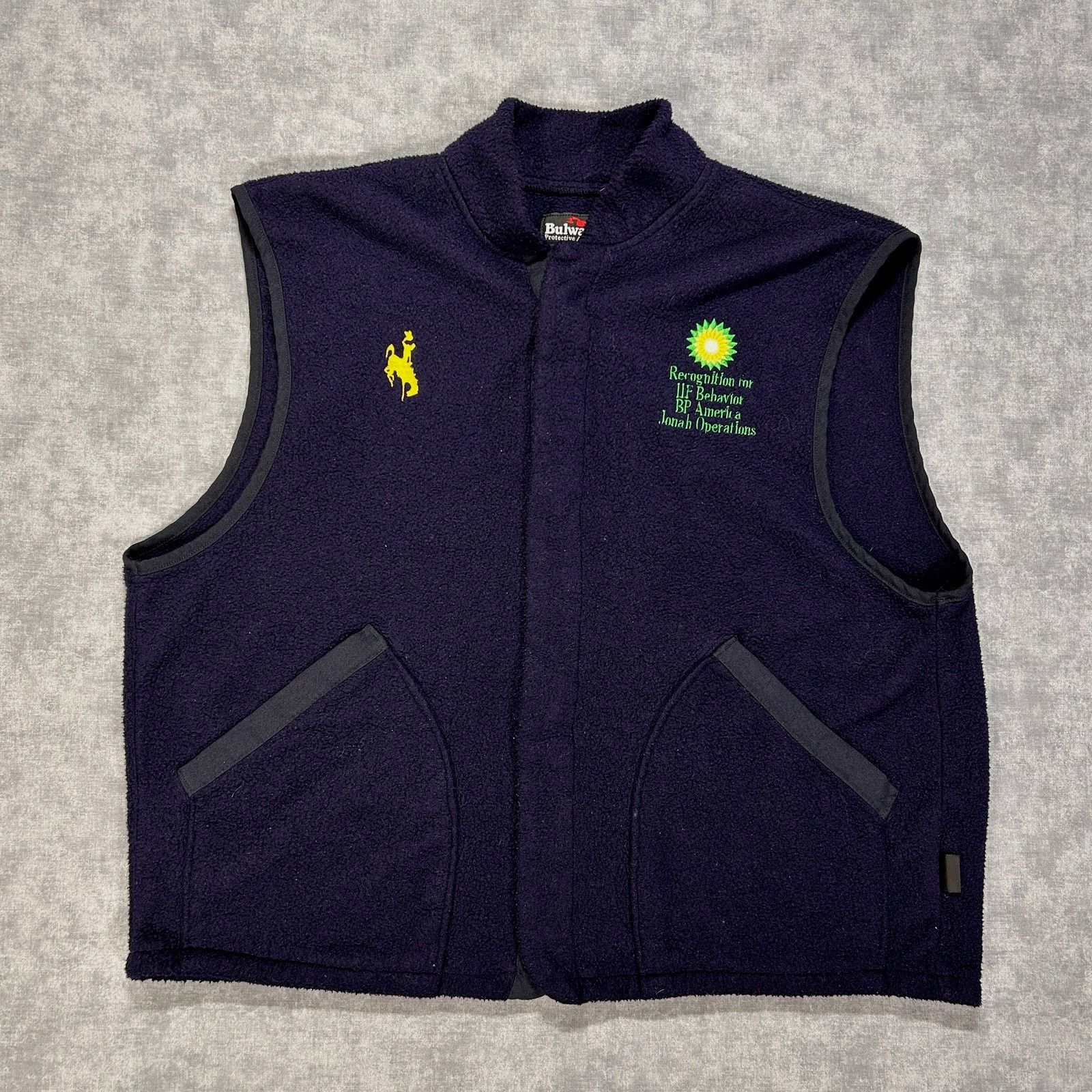 Bulwark VTG Bulwark FR navy utility workwear fleece vest BP mens L Size US S / EU 44-46 / 1 - 1 Thumbnail