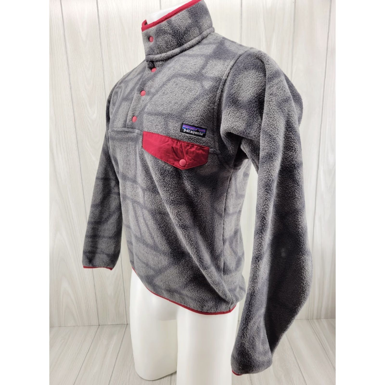 Patagonia Patagonia Mens Synchilla Snap T Fleece Pullover Tribal Aztec Gray XS Pullover Fleece Size US XS / EU 42 / 0 - 2 Thumbnail