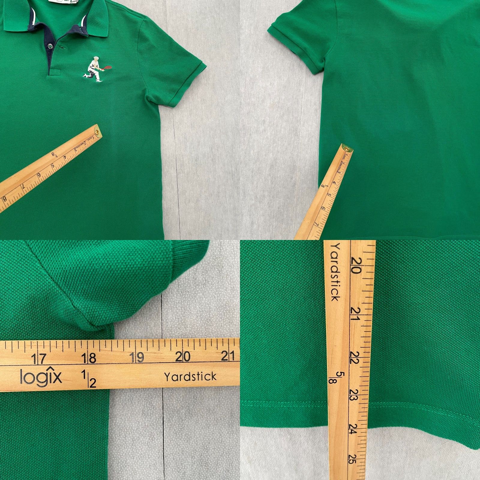 Lacoste Lacoste Shirt Adult Medium Yucca Green Tennis Embroidered Polo Mens 4 Slim Fit Size US M / EU 48-50 / 2 - 8 Thumbnail