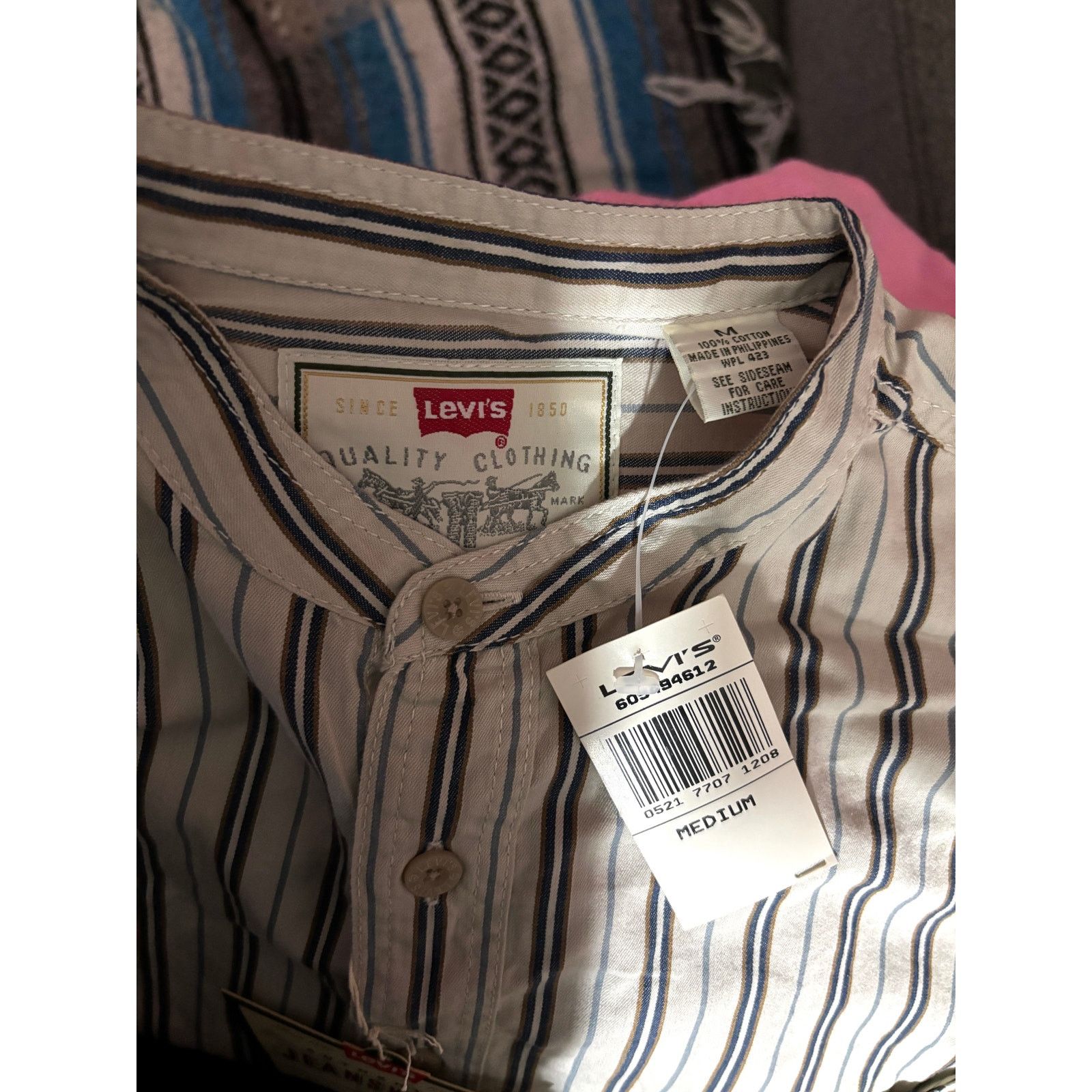 Levi's Vintage Levi’s Striped Button Shirt Men’s Medium 90s Size US M / EU 48-50 / 2 - 15 Thumbnail