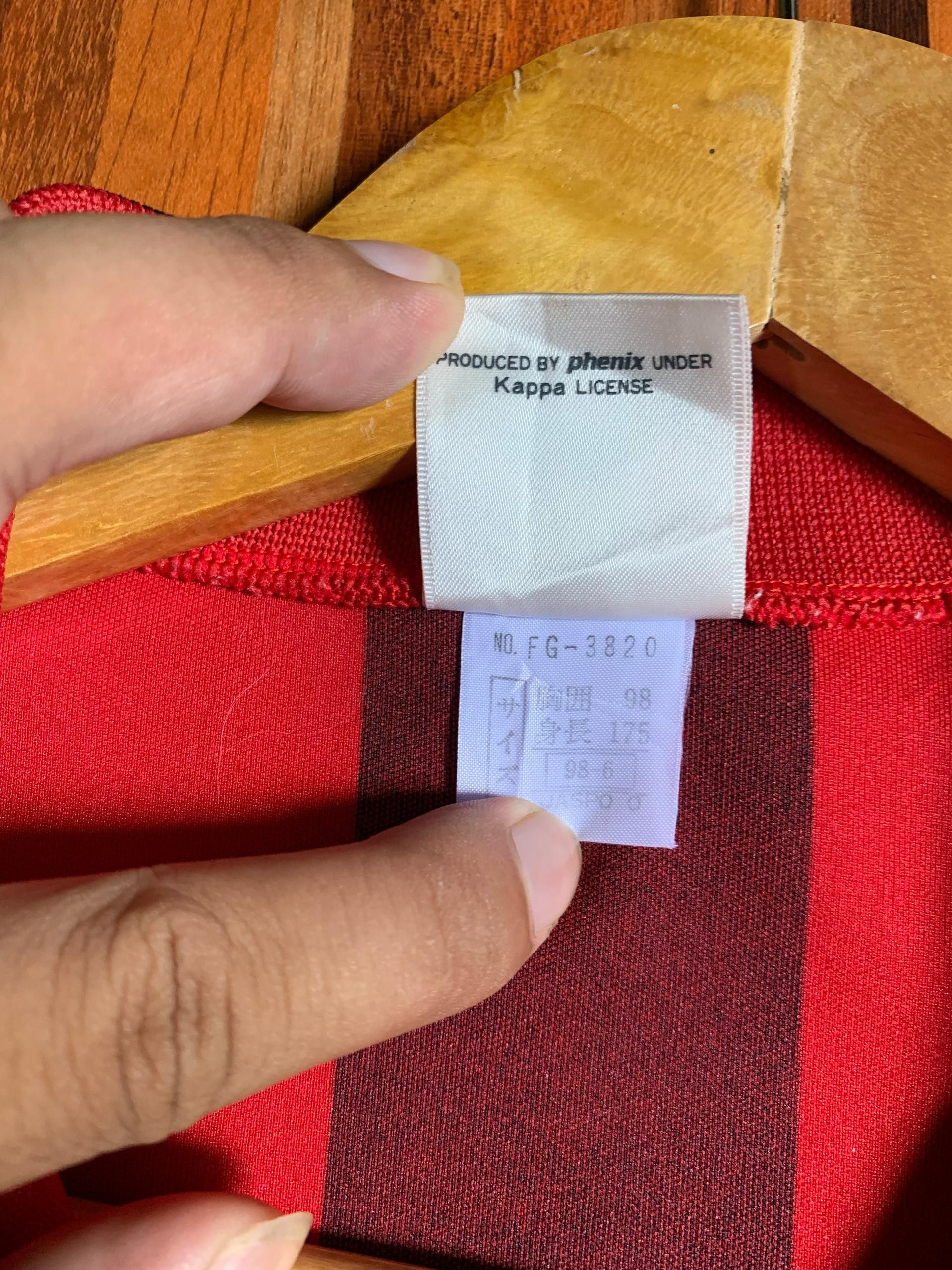 Vintage Kappa AC Milan RED BLACK 80'S single stich Japanese edition Size US L / EU 52-54 / 3 - 9 Thumbnail