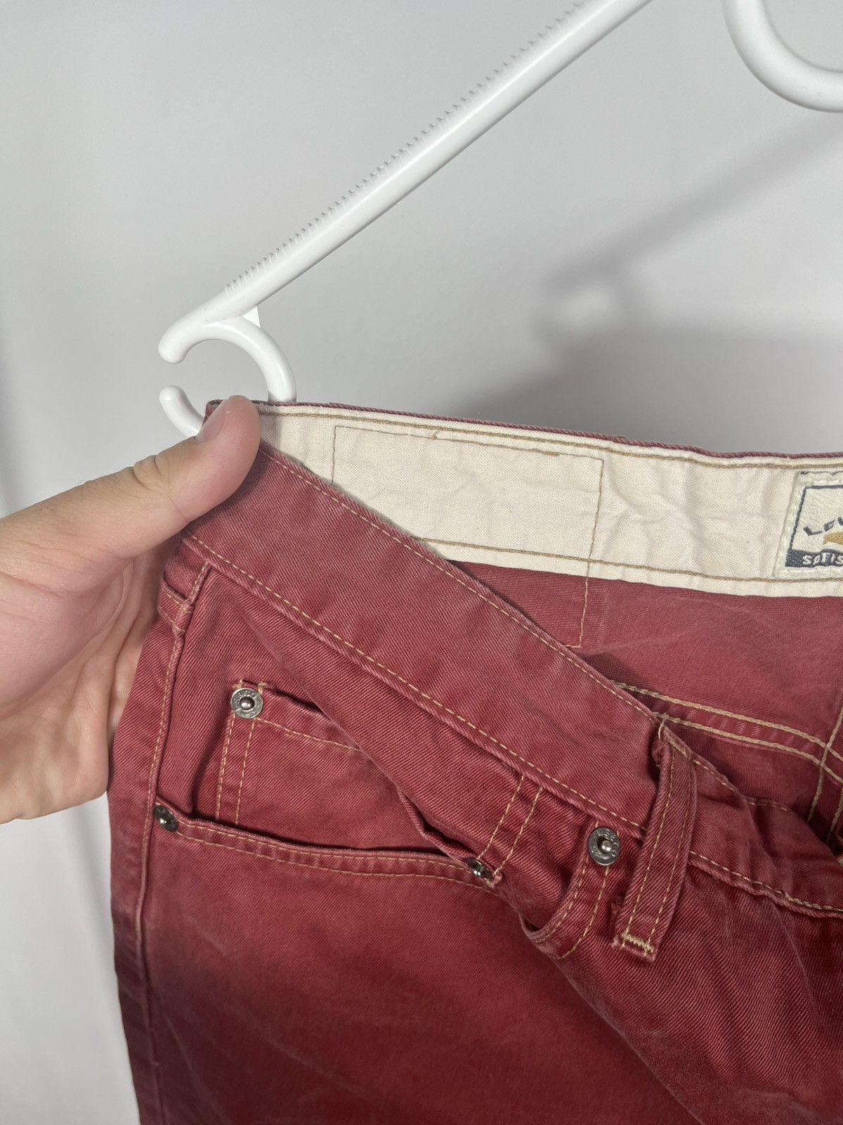 Levi's Levi’s 401 Vintage Red Straight Fit Jeans W33 L32 Tunisia Size US 30 / EU 46 - 13 Thumbnail