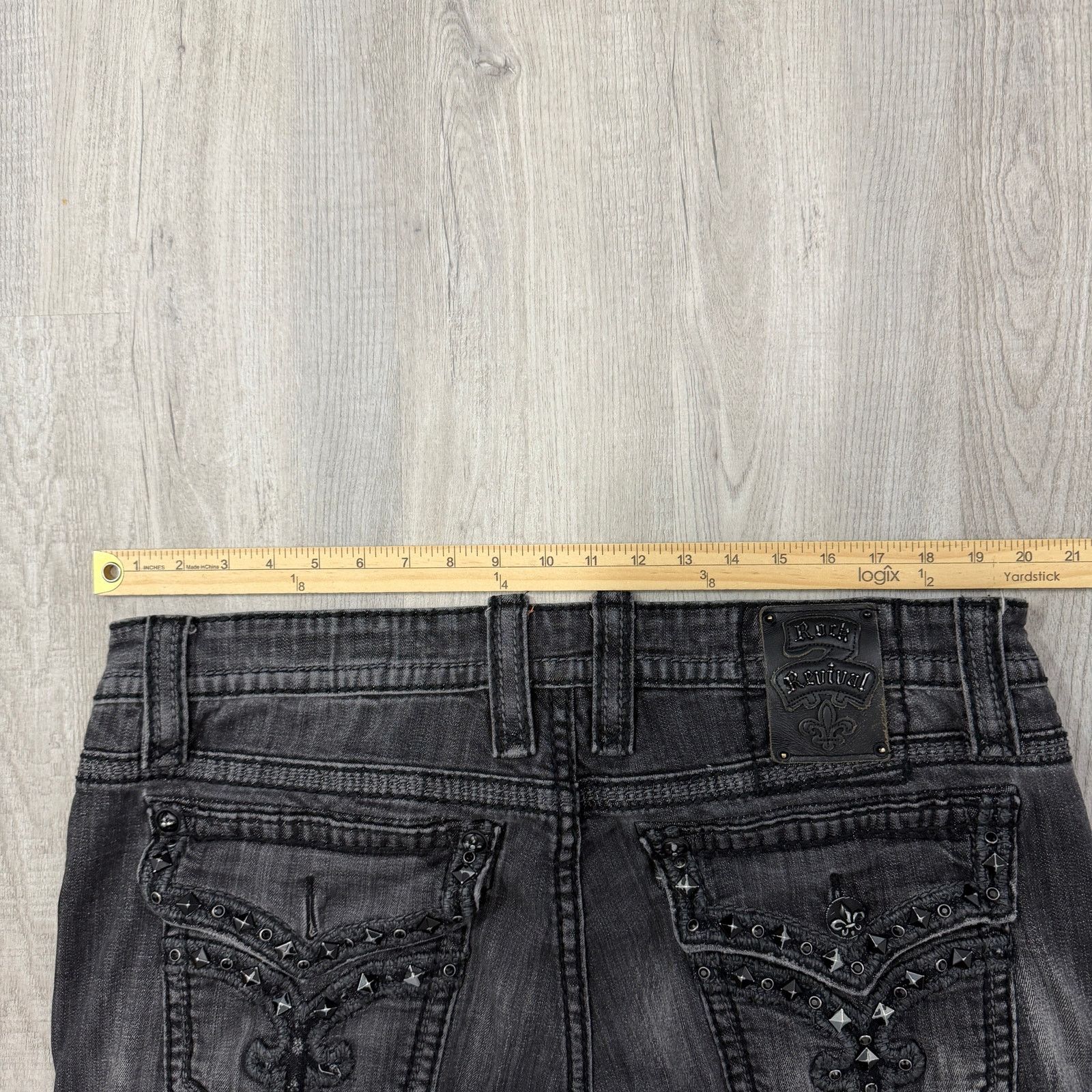 Rock Revival Rock Revival Ben Biker Jeans Men's 40 (Fits 40x33) Black Size US 40 / EU 56 - 11 Thumbnail