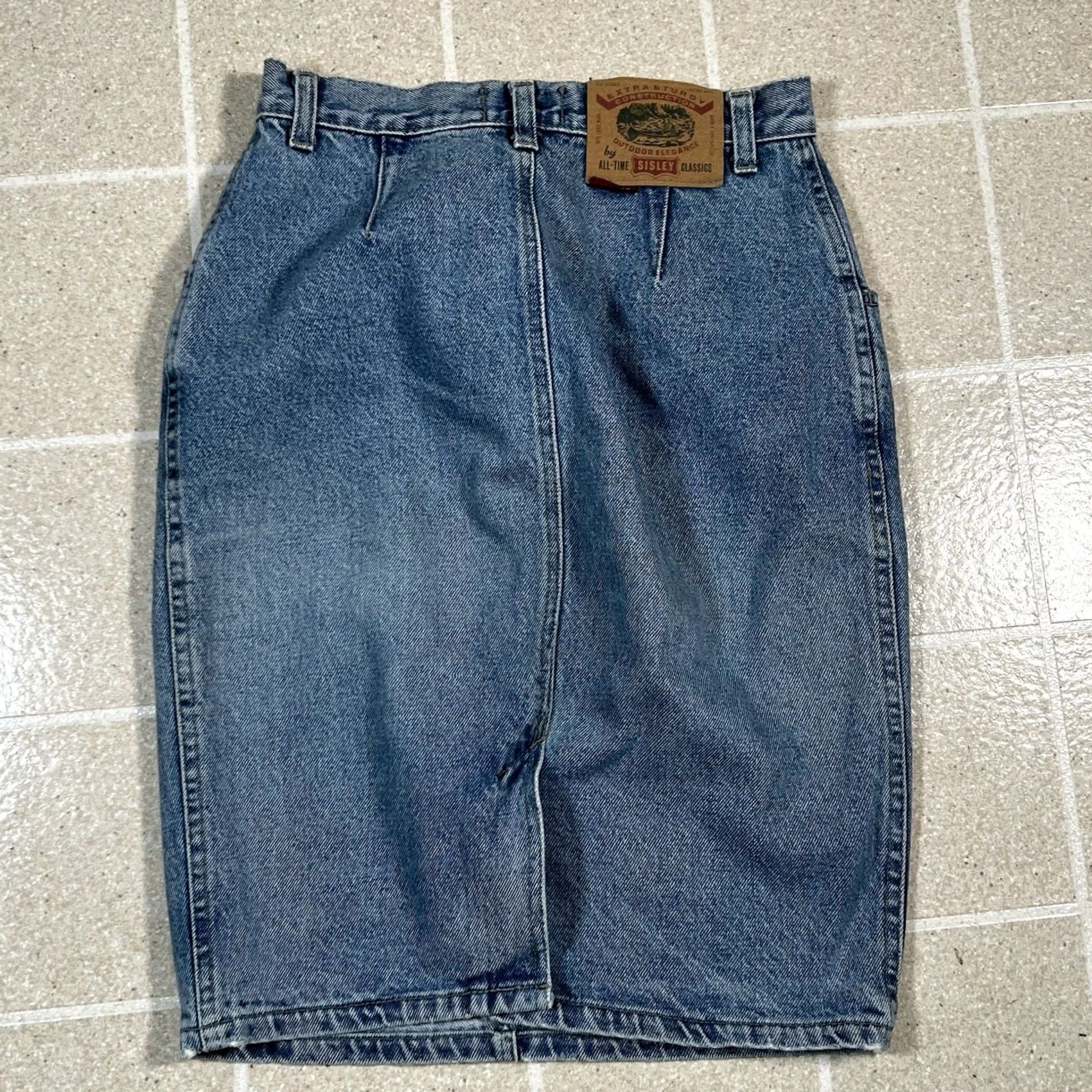 Sisley VINTAGE Sisley Denim Skirt Skirt Knee Length Blue Women 2 Regular Denim Pencil Straight Womens Size 26" / US 2 / IT 38 - 3 Thumbnail