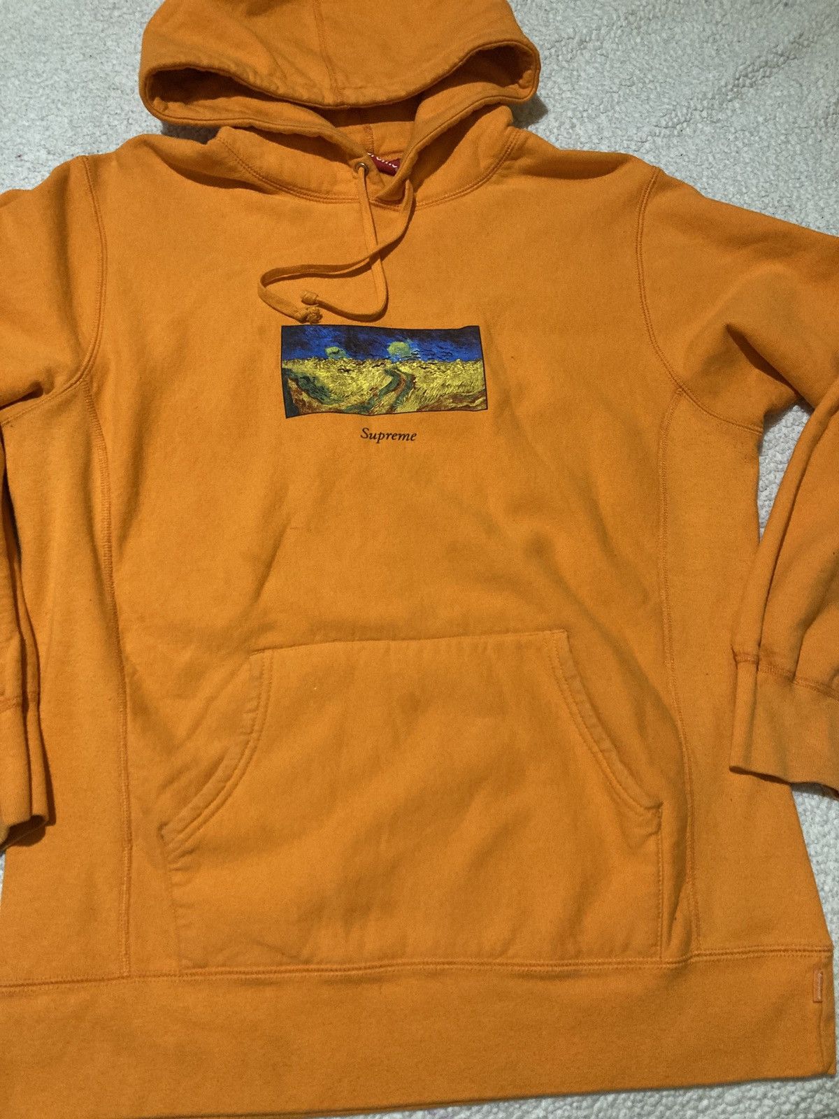 Supreme Supreme Van Gogh Field Hoodie Orange Size US XL / EU 56 / 4 - 2 Thumbnail