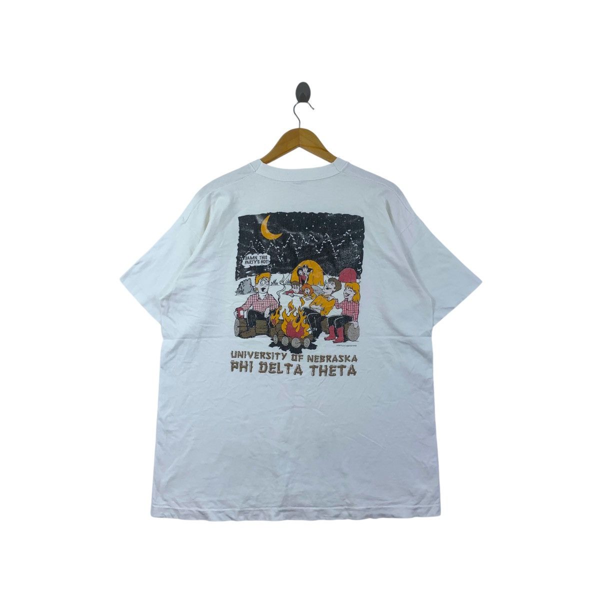 Fruit Of The Loom Vintage 1995 PHI DELTA THETA University Of Nebraska Size US XL / EU 56 / 4 - 4 Thumbnail