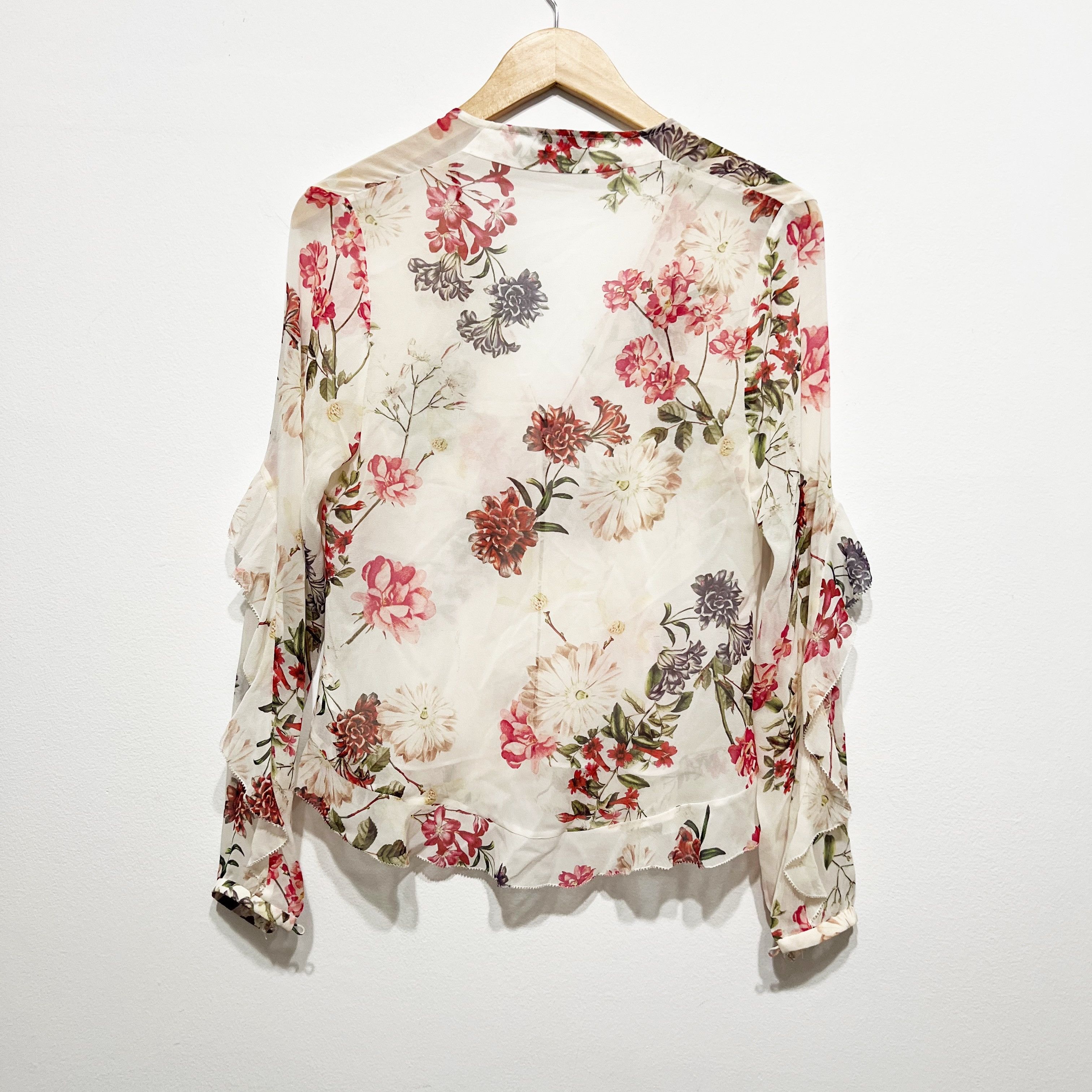 NICHOLAS Nicholas Silk Chiffon Semi Sheer Long Sleeve Size XS / US 0-2 / IT 36-38 - 4 Thumbnail