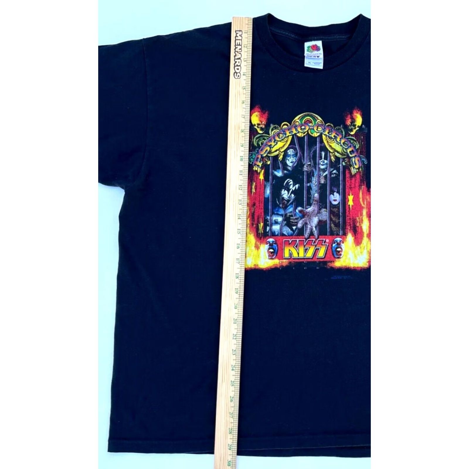 Fruit Of The Loom Vintage Kiss Psycho Circus Band T-Shirt - Black - Short Sleeve - 2XL Size US XXL / EU 58 / 5 - 6 Thumbnail