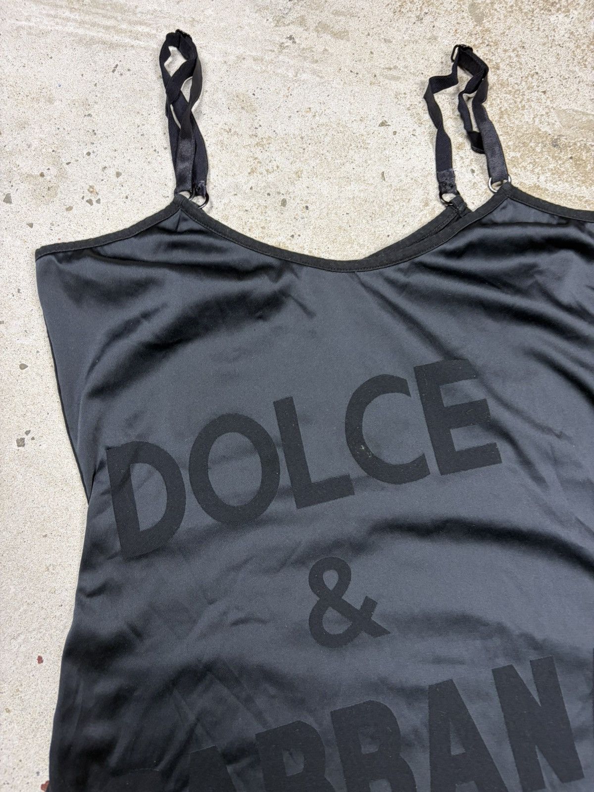 Dolce & Gabbana Vintage 2000s Dolce & Gabbana Black Spellout Logo Top Size S / US 4 / IT 40 - 6 Thumbnail