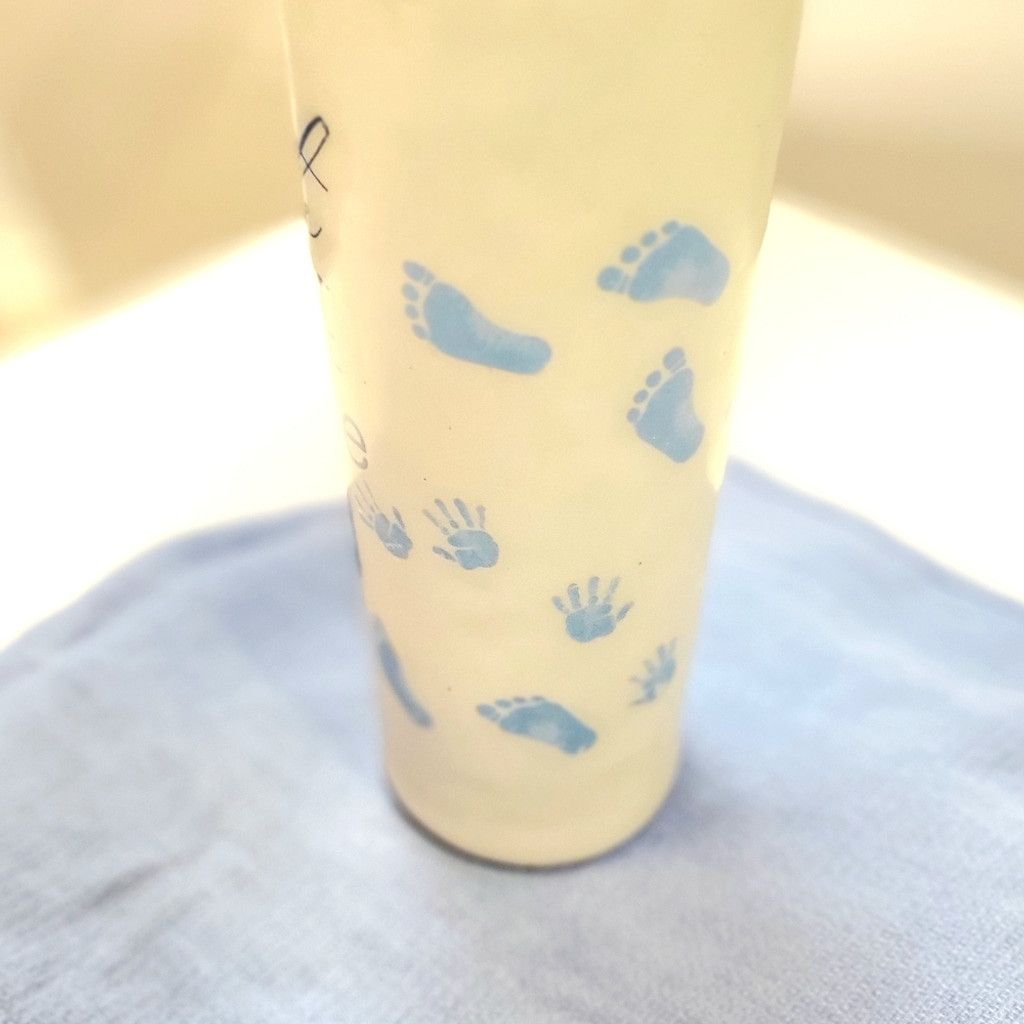 Handmade Blue & Cream 30oz Tumbler "My Favorite People Call Me Dad" Size 30 - 4 Thumbnail