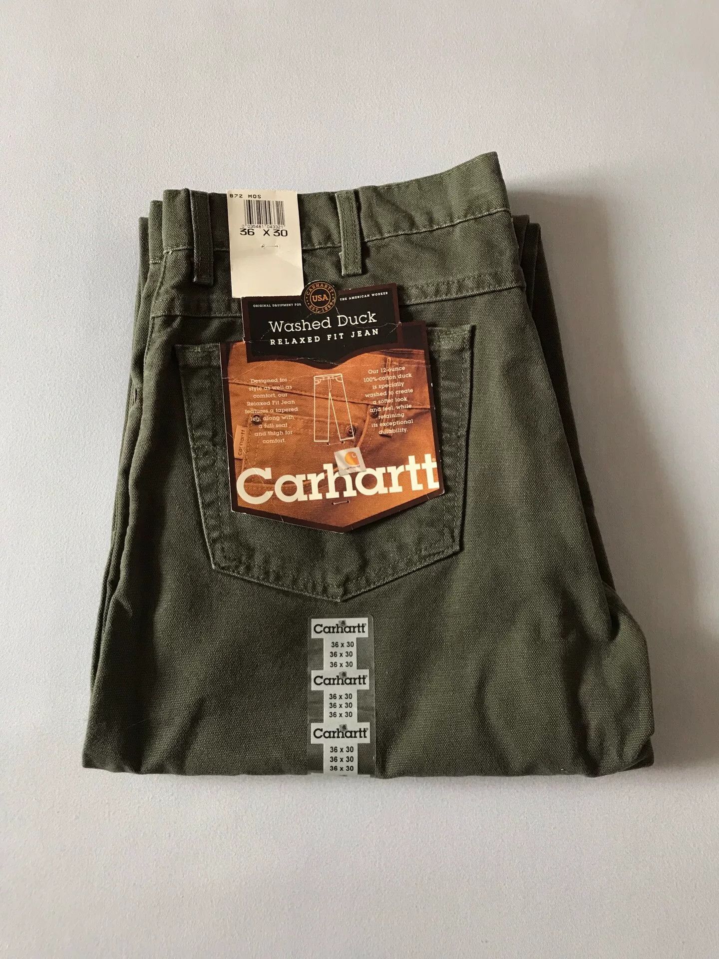 Carhartt 90s Carhartt B72 Moss Green Cargo Pants Size US 36 / EU 52 - 1 Thumbnail