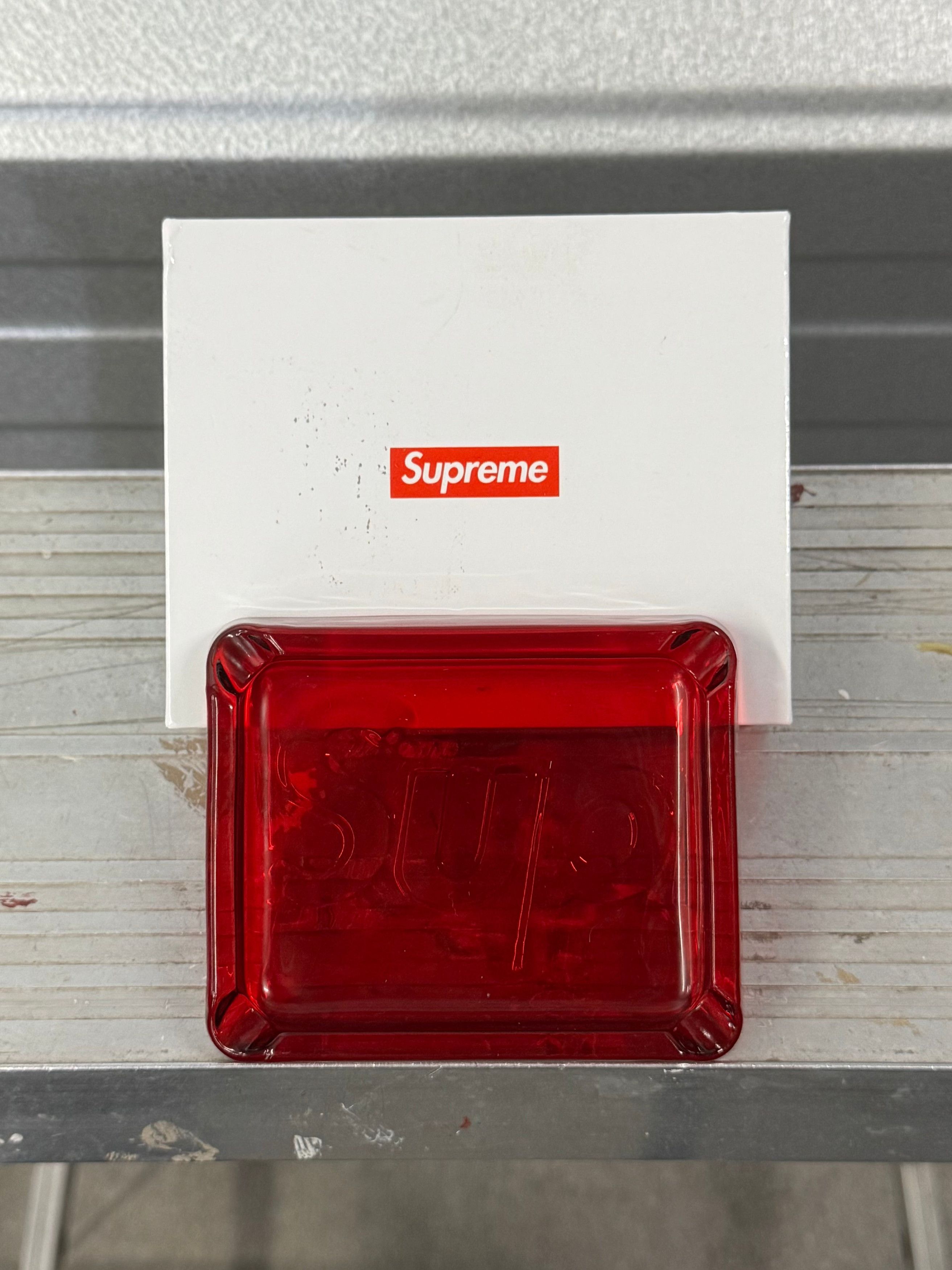 Supreme Supreme Debossed Glass Ashtray Red | Grailed