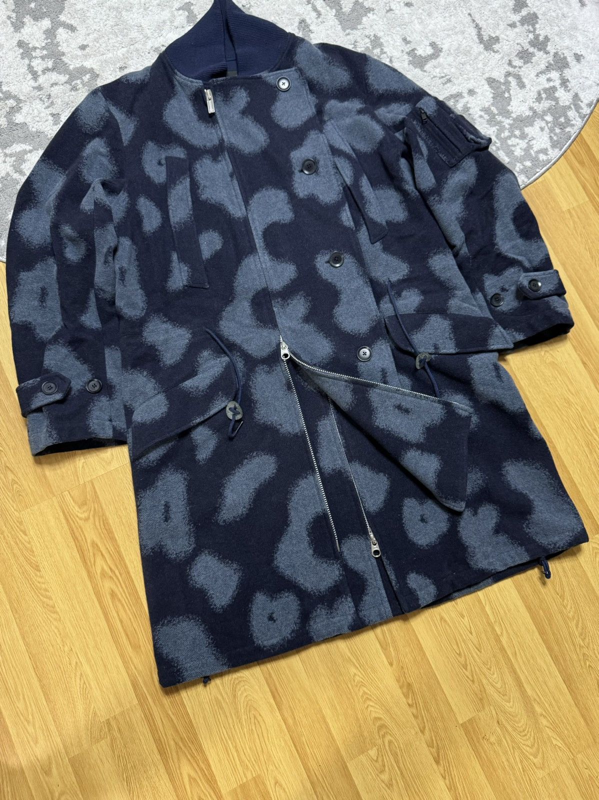 Adidas × Y-3 × Yohji Yamamoto Y-3 Yohji Yamamoto Sample Double-Breasted Wool Coat Leopard Size US M / EU 48-50 / 2 - 10 Thumbnail