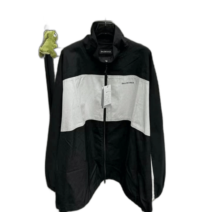 Balenciaga Black and White Windbreaker Jacket