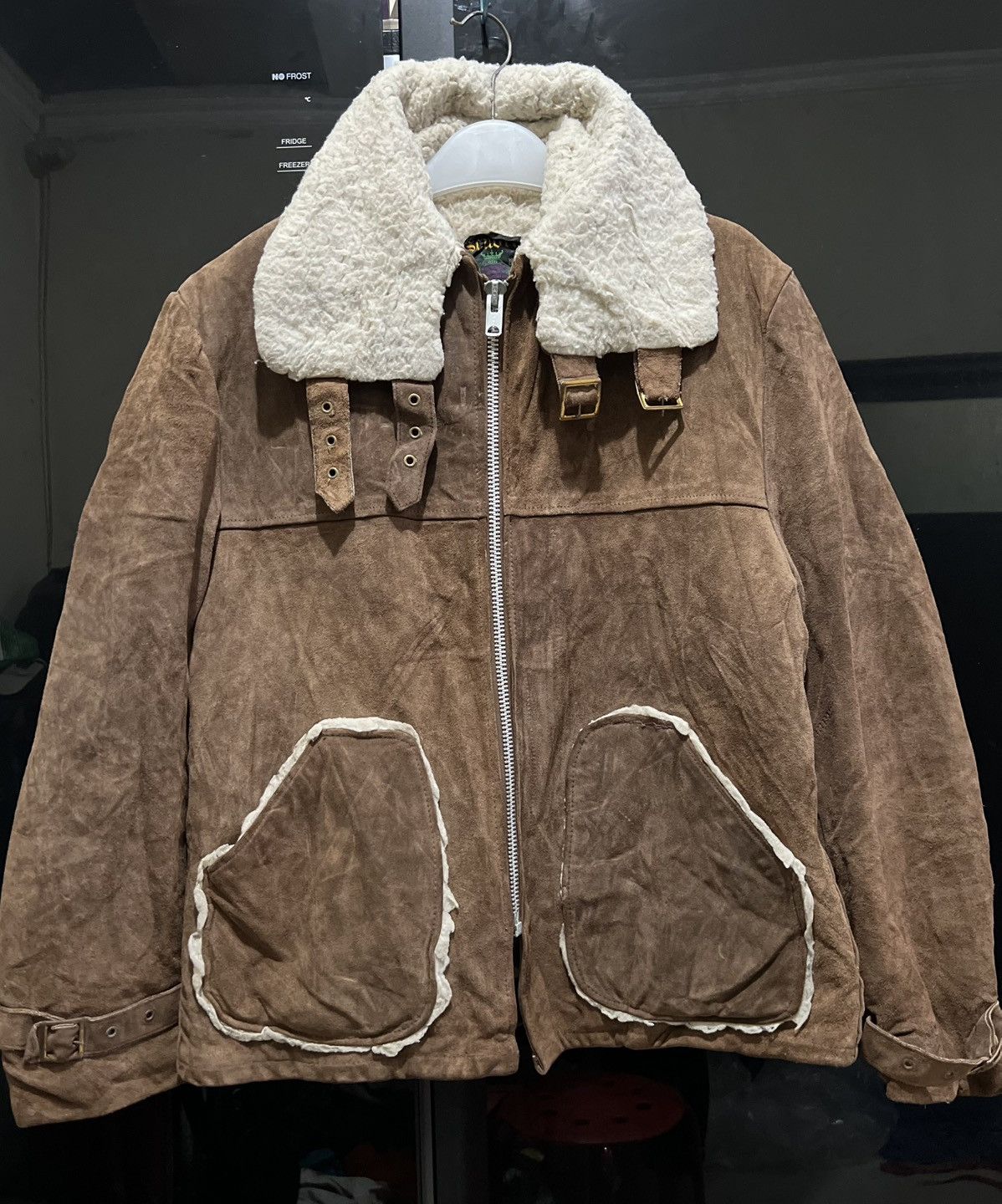 Schott 70s Schott Aviator Shearling Sherpa Leather Jacket Size US L / EU 52-54 / 3 - 2 Thumbnail