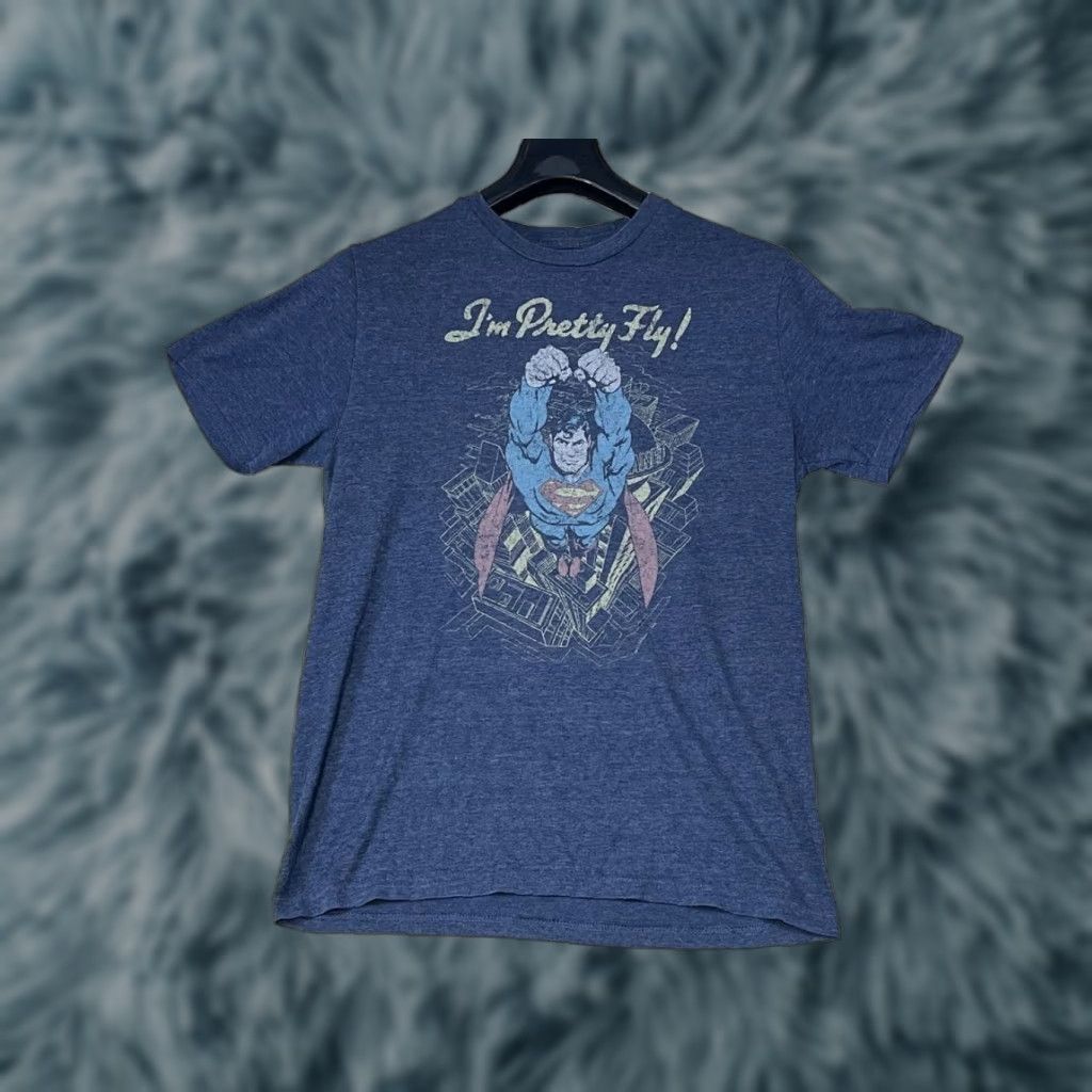 Old Navy Old Navy Superman “I’m Pretty Fly” Graphic T-Shirt Men Medium Blue Shirt Size US M / EU 48-50 / 2 - 1 Thumbnail