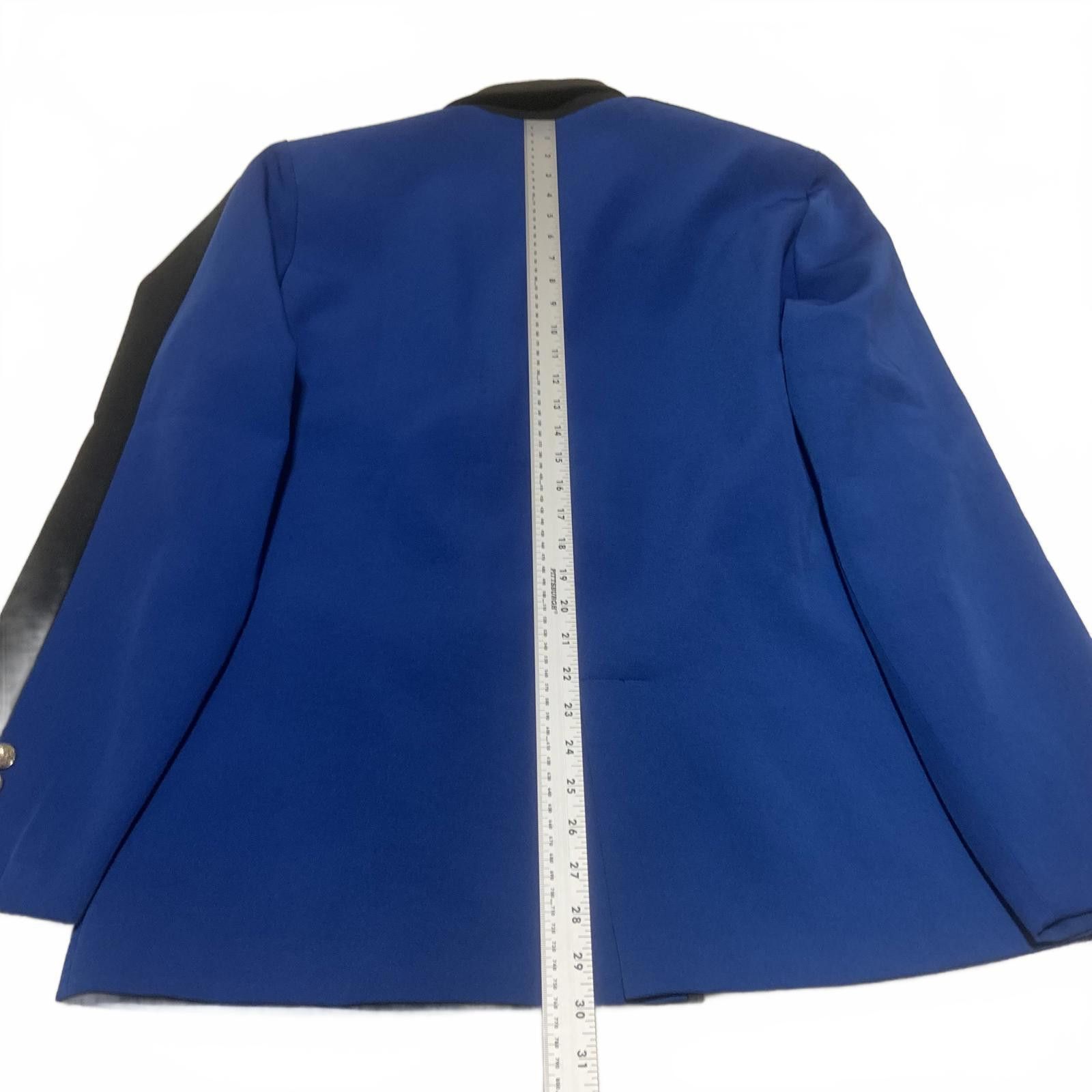 7 For All Mankind boohooMAN Men's 38 Royal Blue Double Breasted Blazer Silver Size 38R - 10 Thumbnail