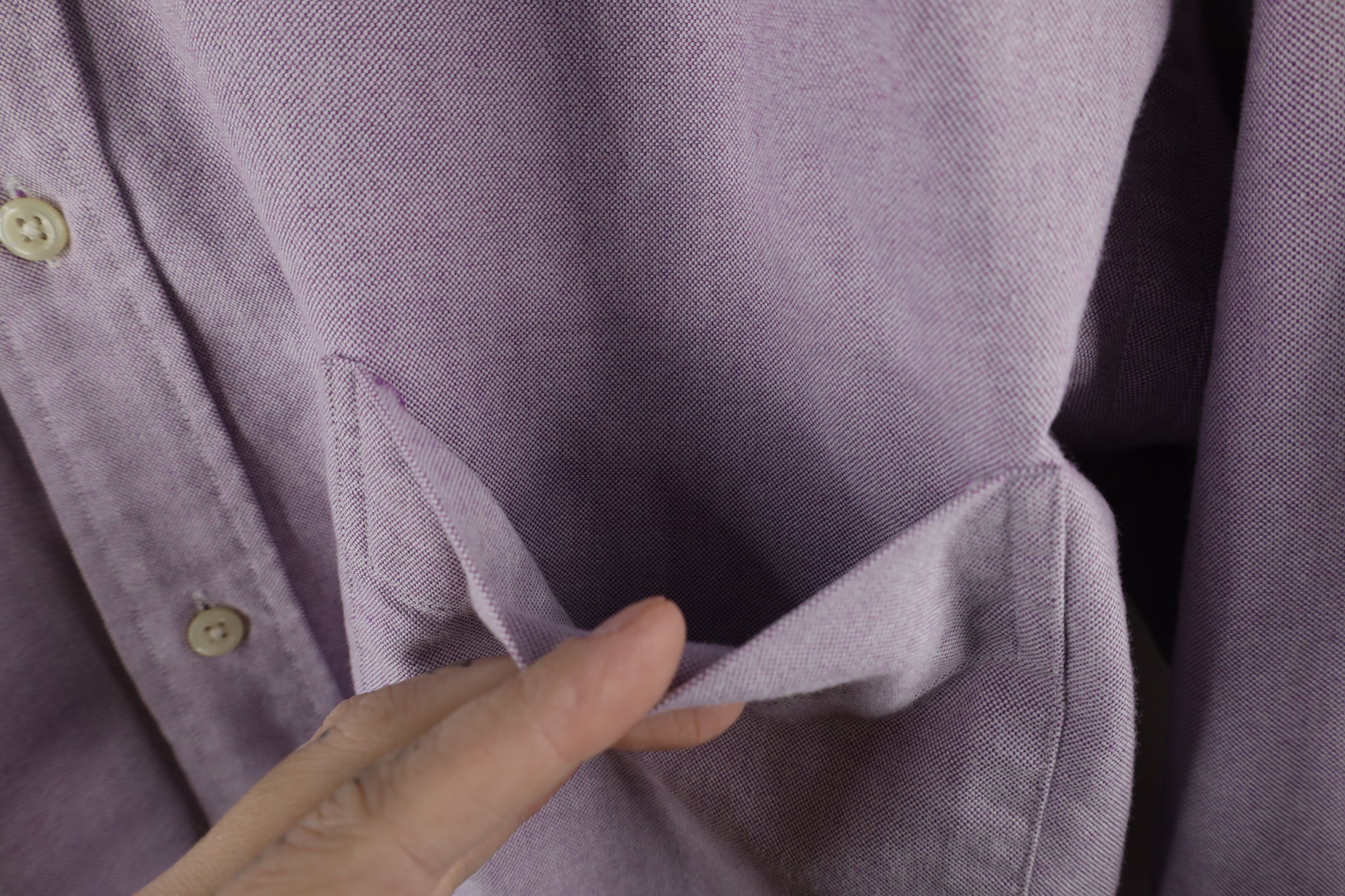 Ralph Lauren × Vintage Vintage 90s Ralph Lauren Fit Oxford Button Down Shirt Purple Size US XL / EU 56 / 4 - 5 Thumbnail