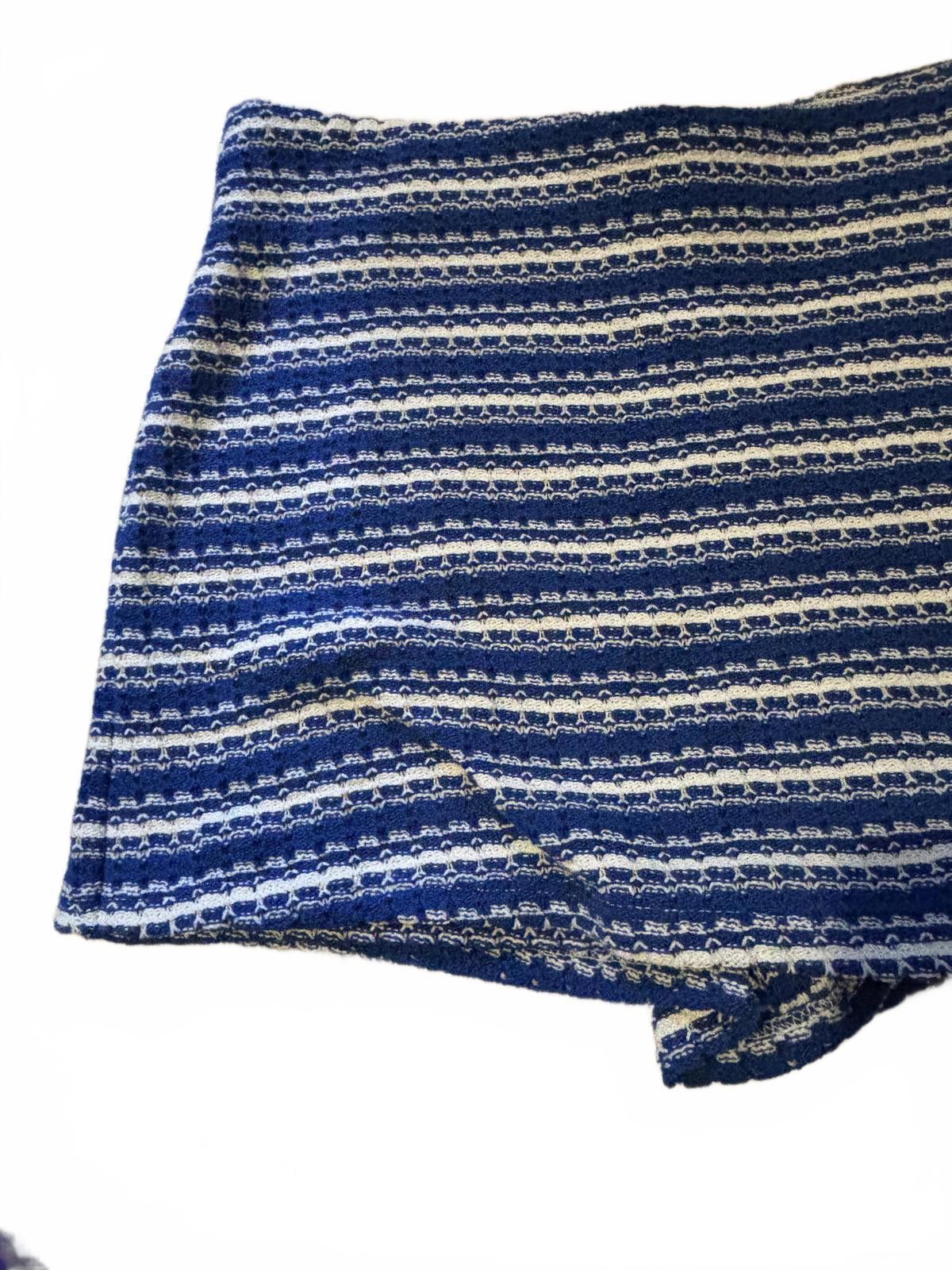Zara Zara Knit Blue and White Striped Women's Skort Sz M Size 32" / US 10 / IT 46 - 5 Thumbnail
