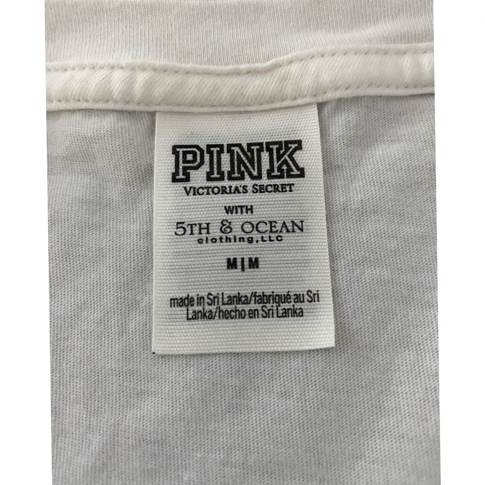Vintage PINK Victorias Secret Iowa 1847 Hawkeyes T-Shirt Medium White Sequin Graphic Size M / US 6-8 / IT 42-44 - 6 Thumbnail