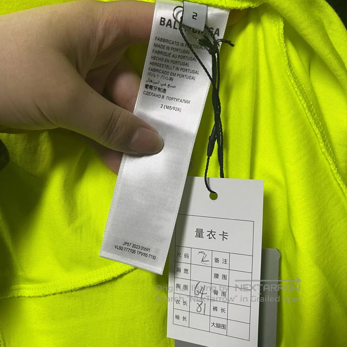 Balenciaga Balenciaga Fluorescent yellow logo-print round-neck casual Size US L / EU 52-54 / 3 - 4 Thumbnail