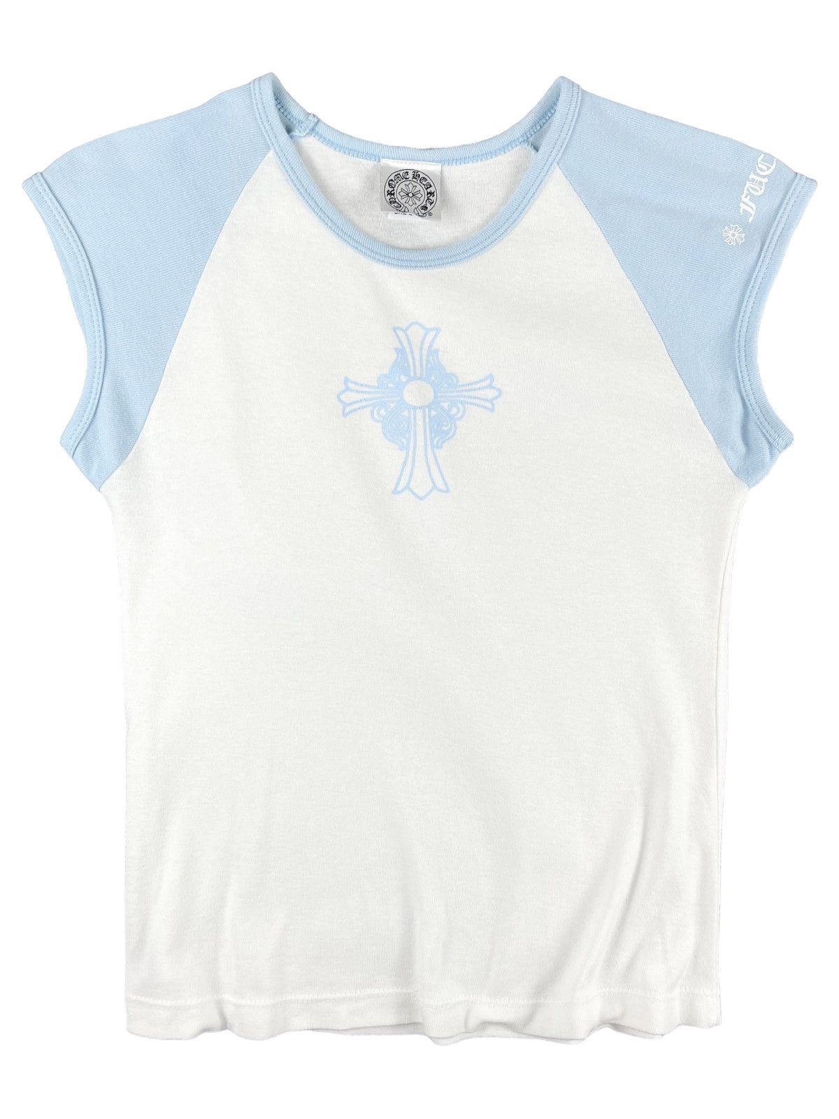 Chrome Hearts × Vintage Chrome Hearts Floral Cross Baby Tee Tshirt
