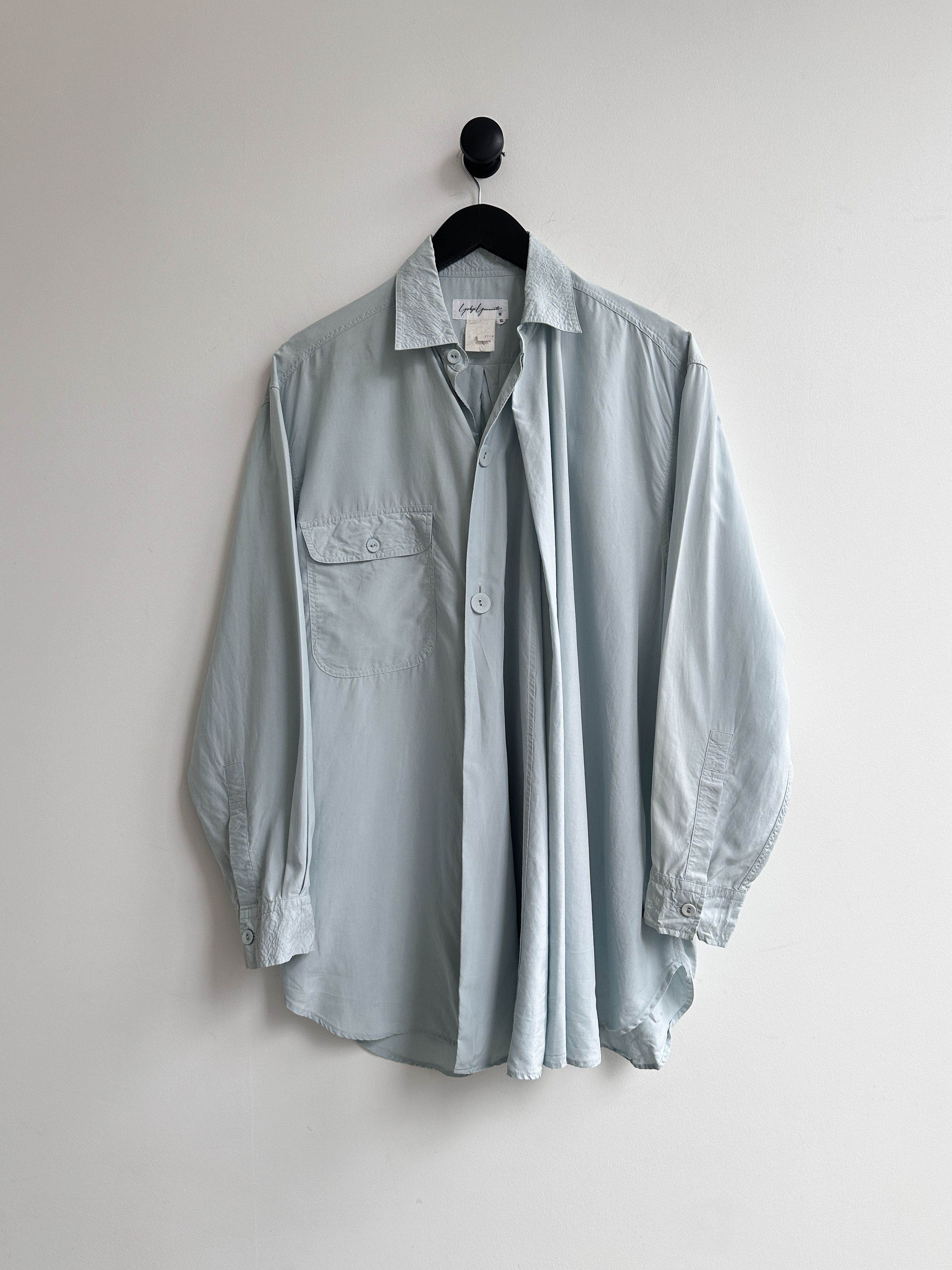 Yohji Yamamoto Vintage Yohji Yamamoto Blue Shirt Size S / US 4 / IT 40 - 3 Thumbnail
