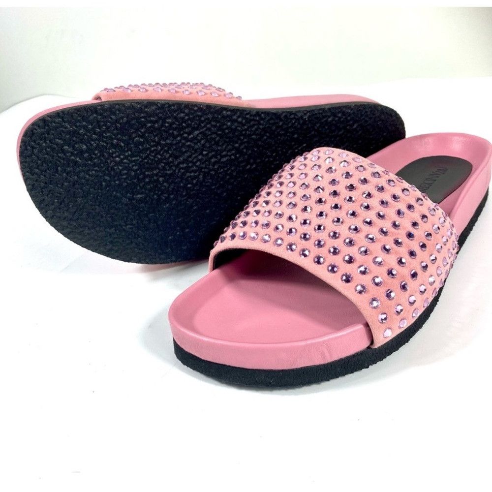 JW Anderson NEW JW ANDERSON Pink Suede Crystal Italian Leather Sandals Size US 9 / IT 39 - 4 Thumbnail