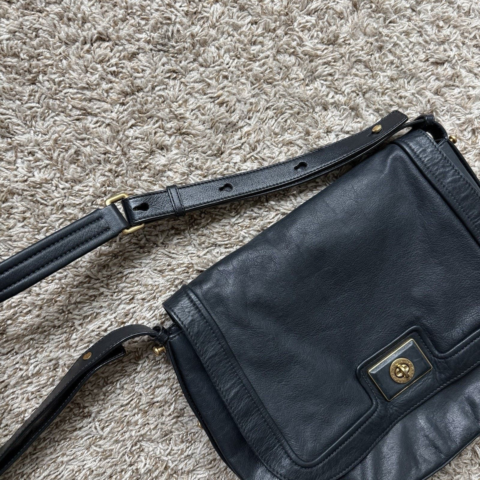 Marc Jacobs × Marc by Marc Jacobs Marc By Marc Jacobs Messenger Bag Black Leather Purse Size ONE SIZE - 7 Thumbnail