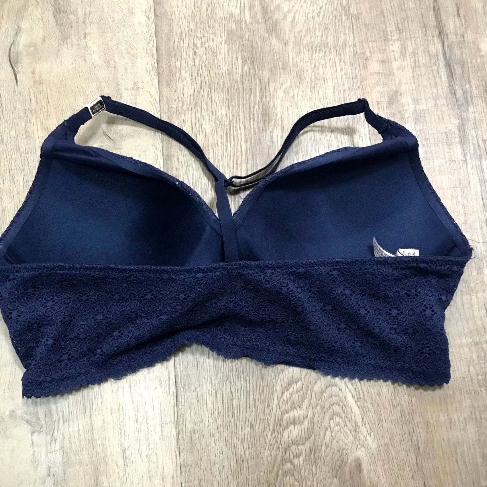 Victoria's Secret Victoria'S Secret Navy Blue Lace Racerback Bralette Bra 36B Size ONE SIZE - 3 Thumbnail