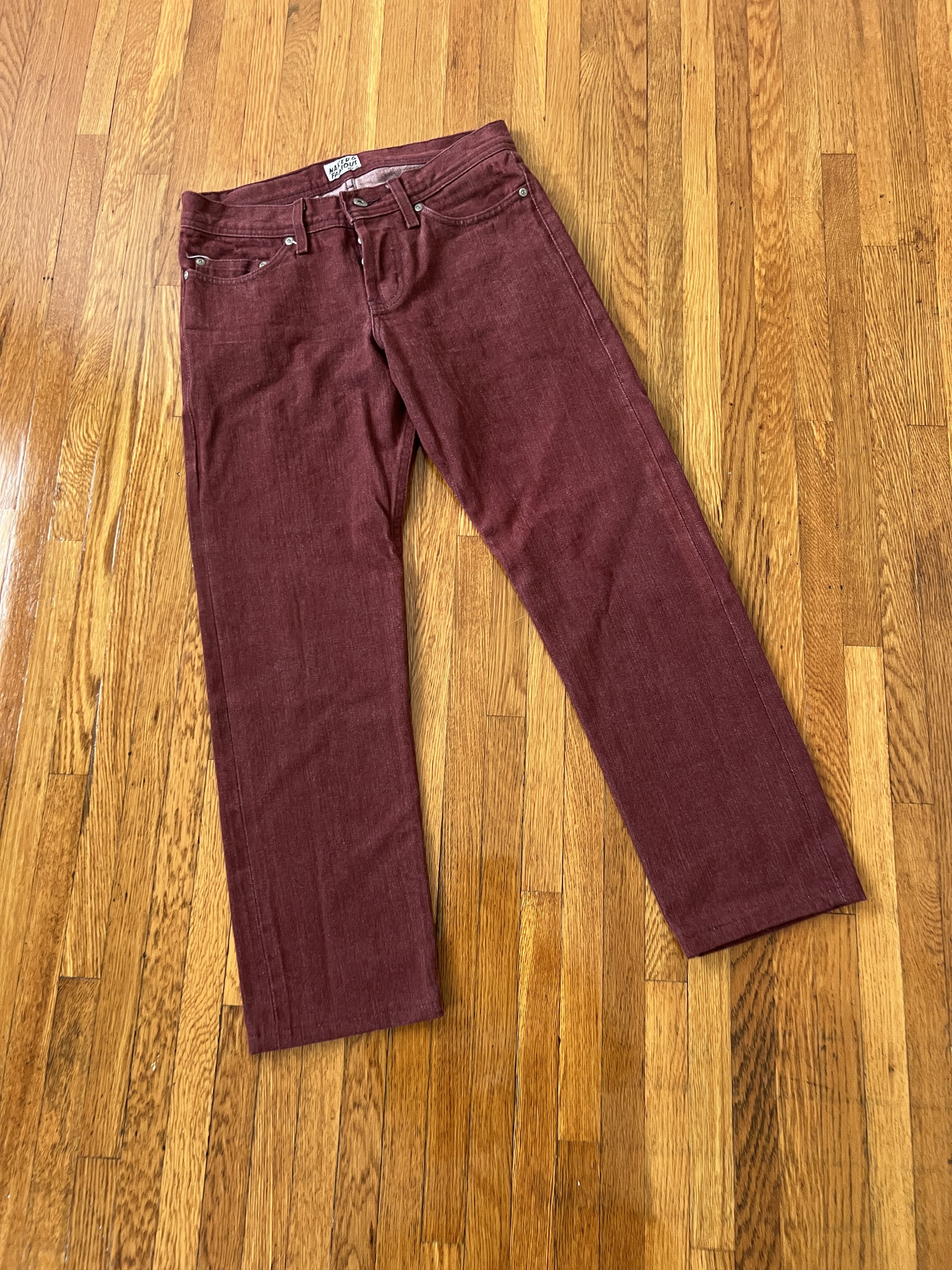 Naked & Famous Pomegranate Selvedge Weird Guy Button-Fly Jeans - 29x27 Size US 29 - 1 Thumbnail
