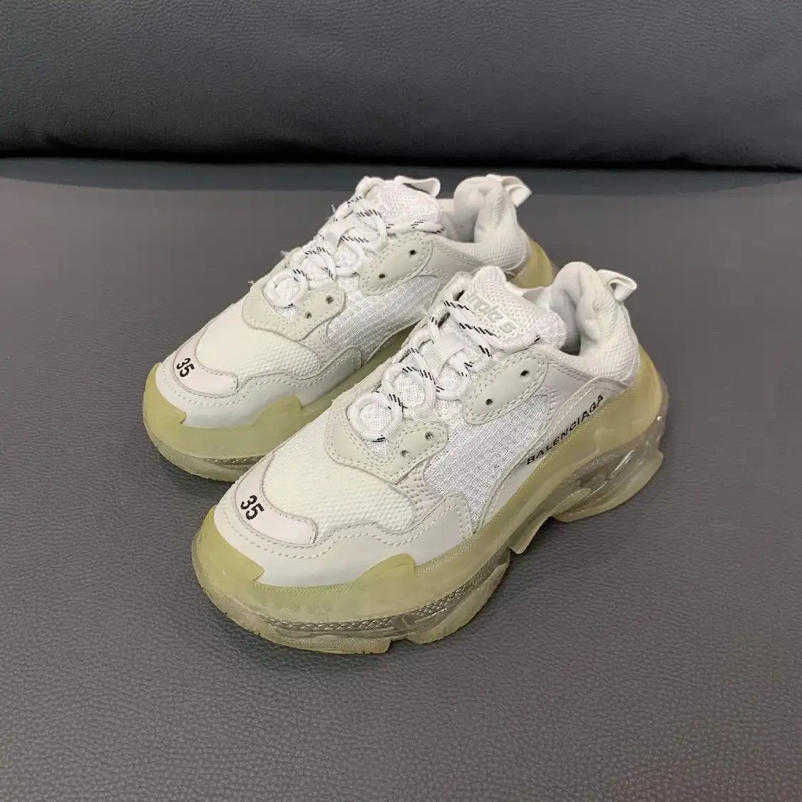 Balenciaga Balenciaga Distressed Triple S Sneakers 35 | Grailed